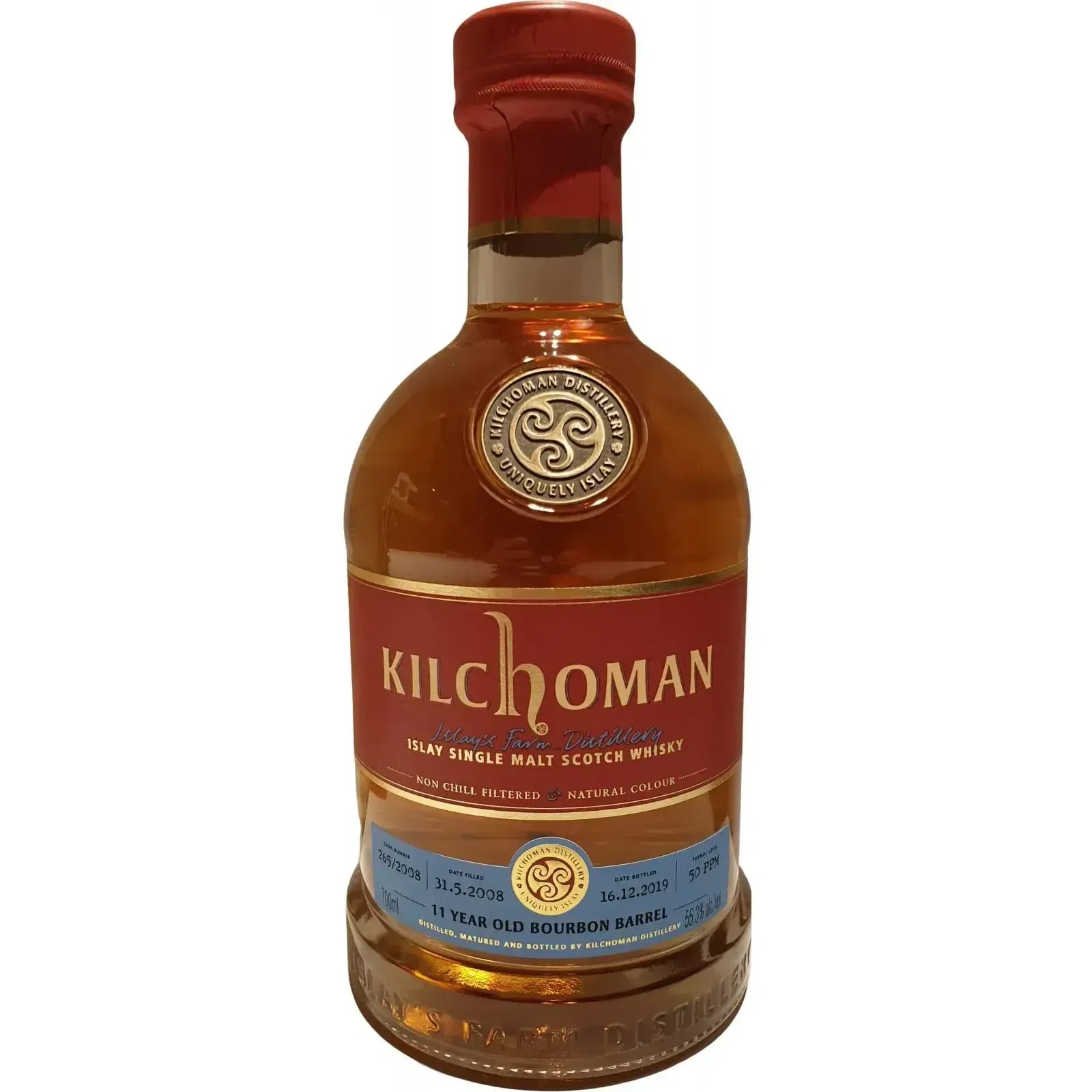 Kilchoman 11 Years Old 2008 11 Year Old Bourbon Barrel Cask Nr.265/2008