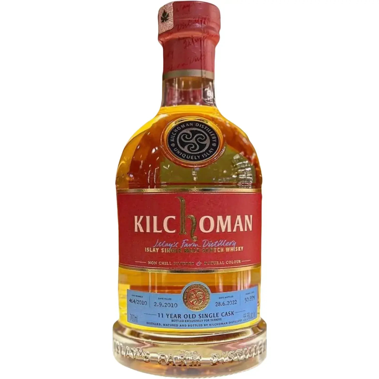 Kilchoman 11 Years Old 2010 Turkiye Cask Nr.464/2010