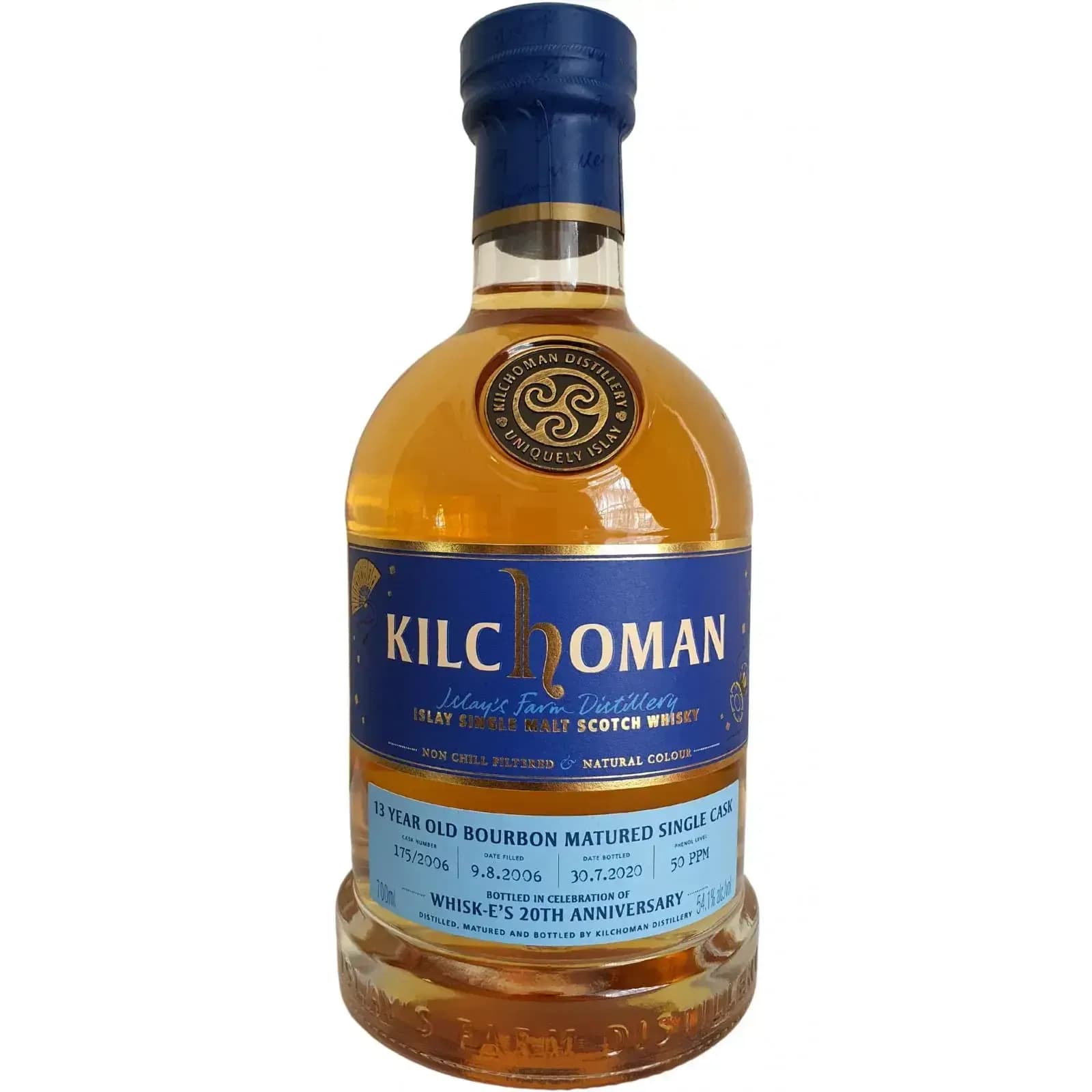 Kilchoman 13 Years Old 2006 Bourbon Matured Single Cask Nr.175/2006