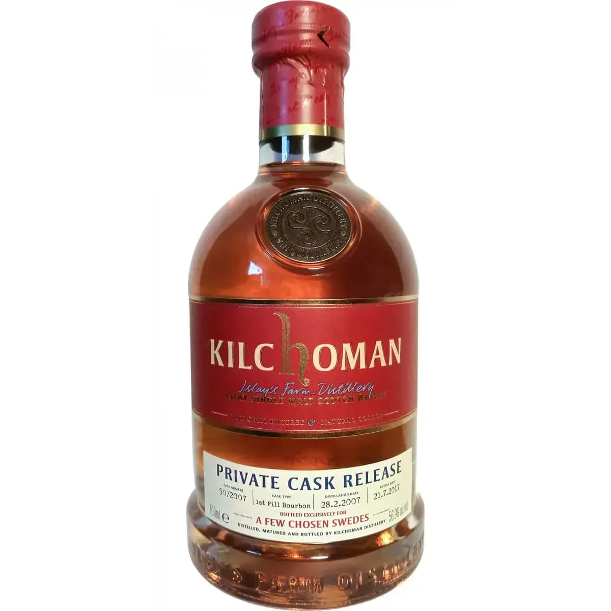 Kilchoman 2007 Private Cask Release Nr.50/2007