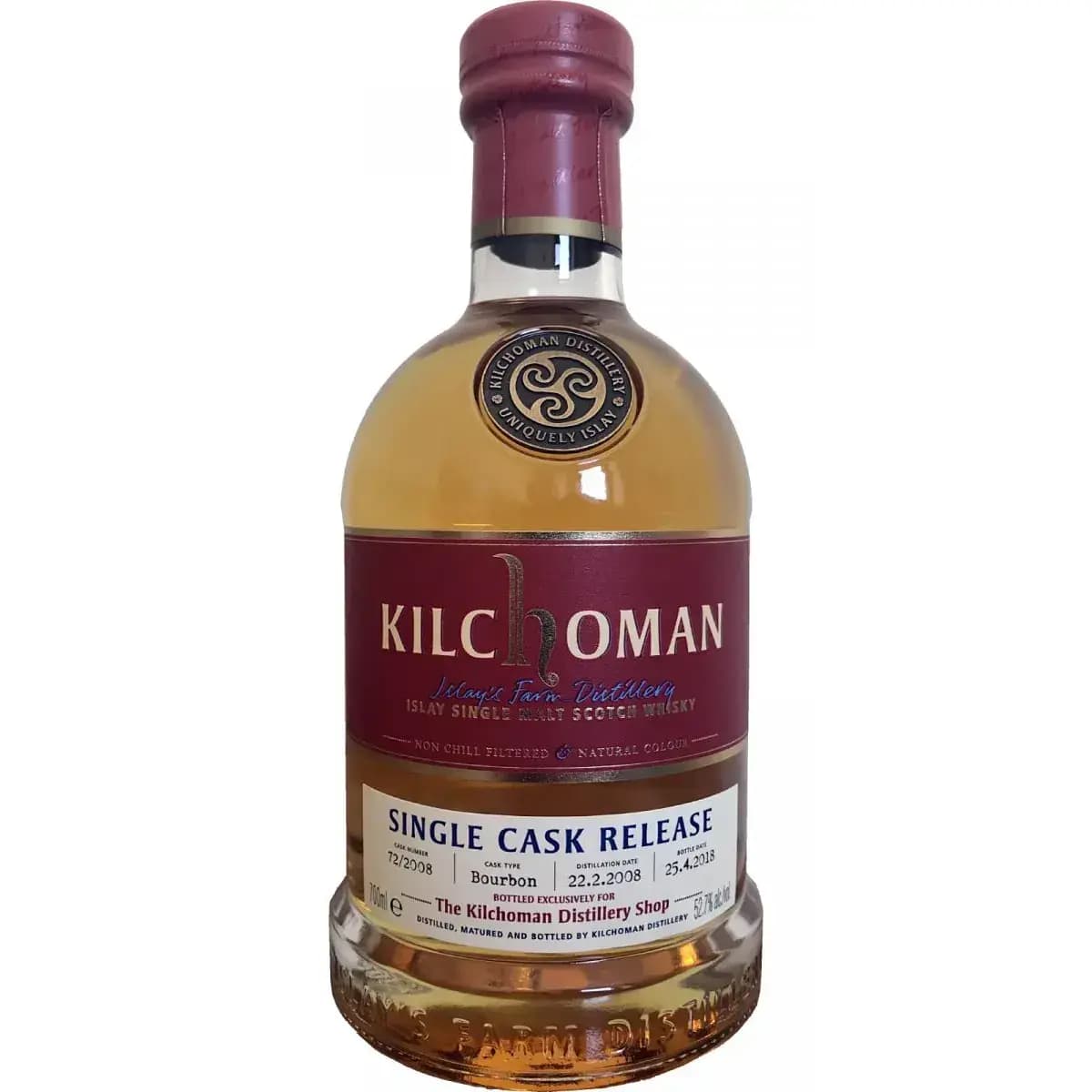 Kilchoman 2008 Single Cask Release Nr.72/2008