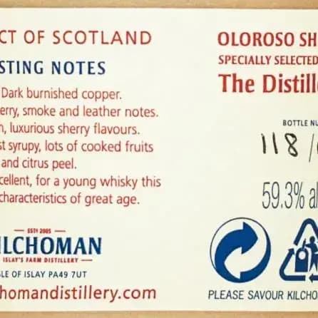 Kilchoman 2009 Distillery Exclusive Cask Nr.424/2009