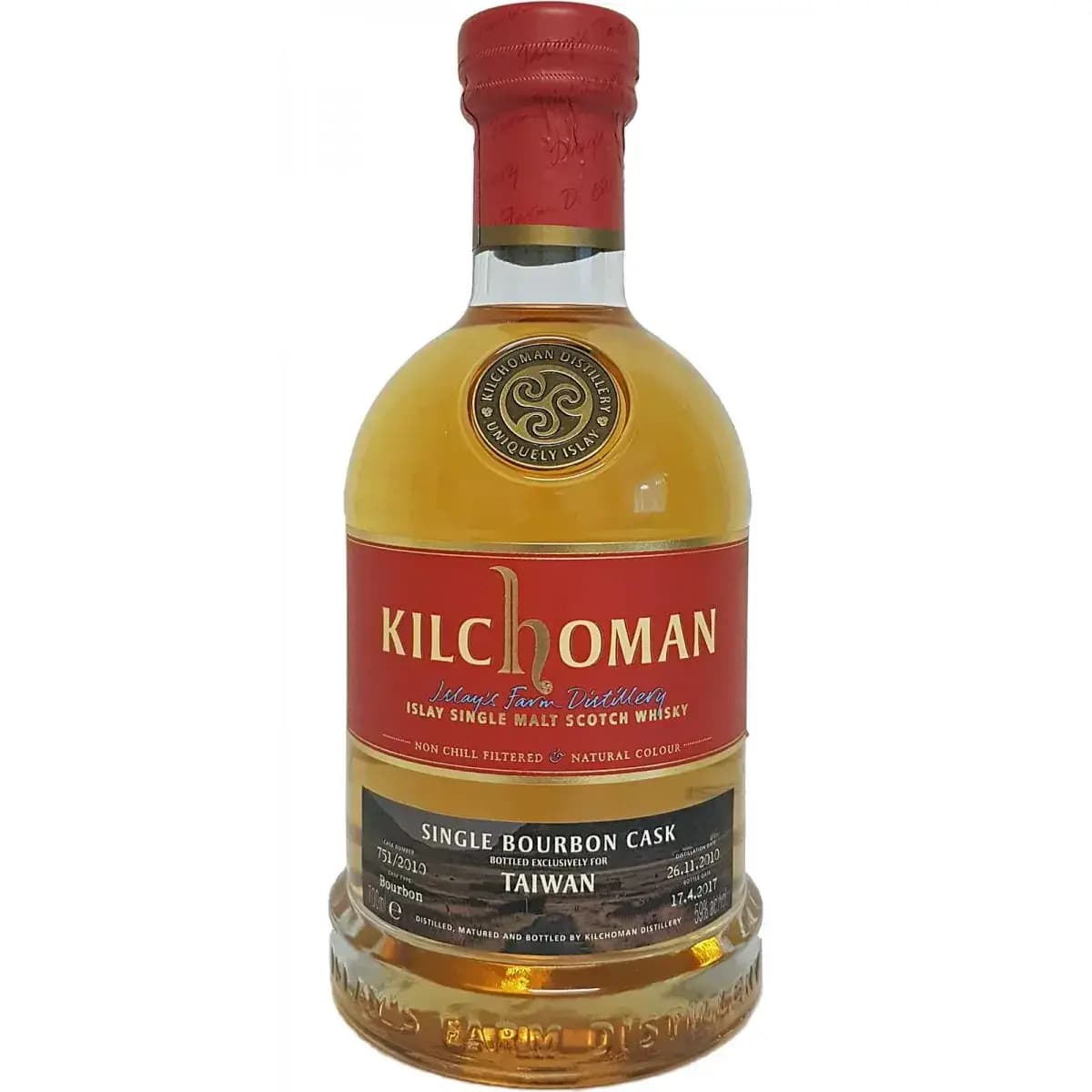 Kilchoman 2010 Single Bourbon Cask For Taiwan Nr.751/2010