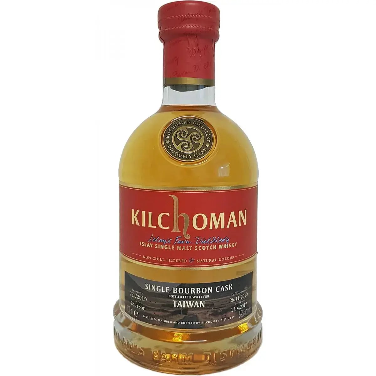 Kilchoman 2010 Single Bourbon Cask For Taiwan Nr.751/2010