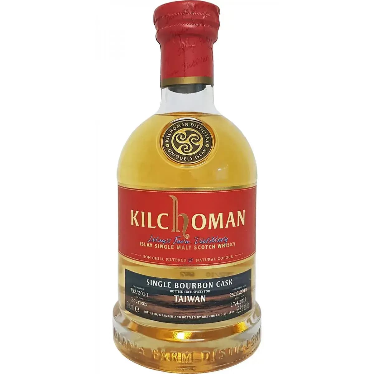 Kilchoman 2010 Single Bourbon Cask For Taiwan Nr.752/2010