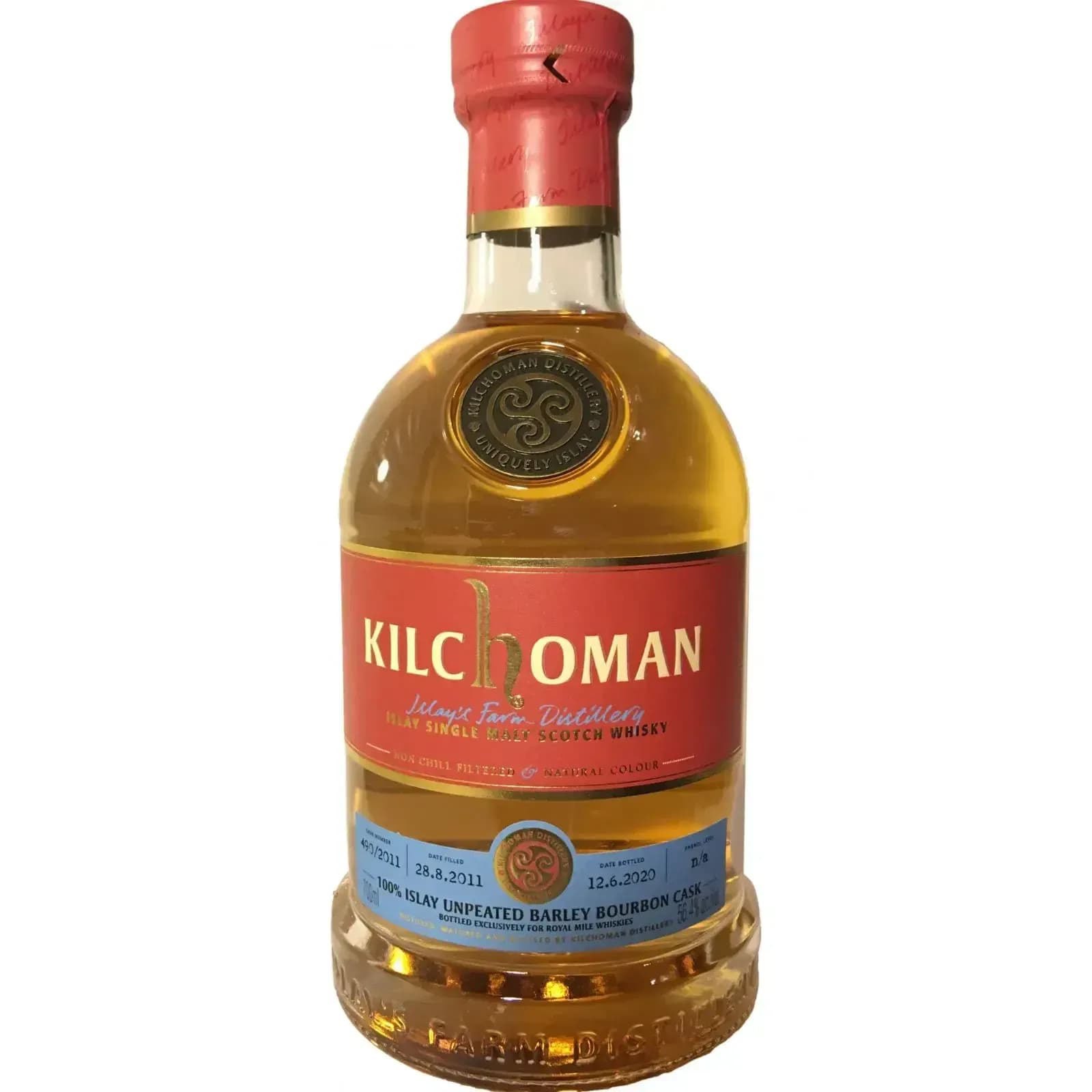 Kilchoman 2011 100% Islay Unpeated Single Cask Nr.490/2011