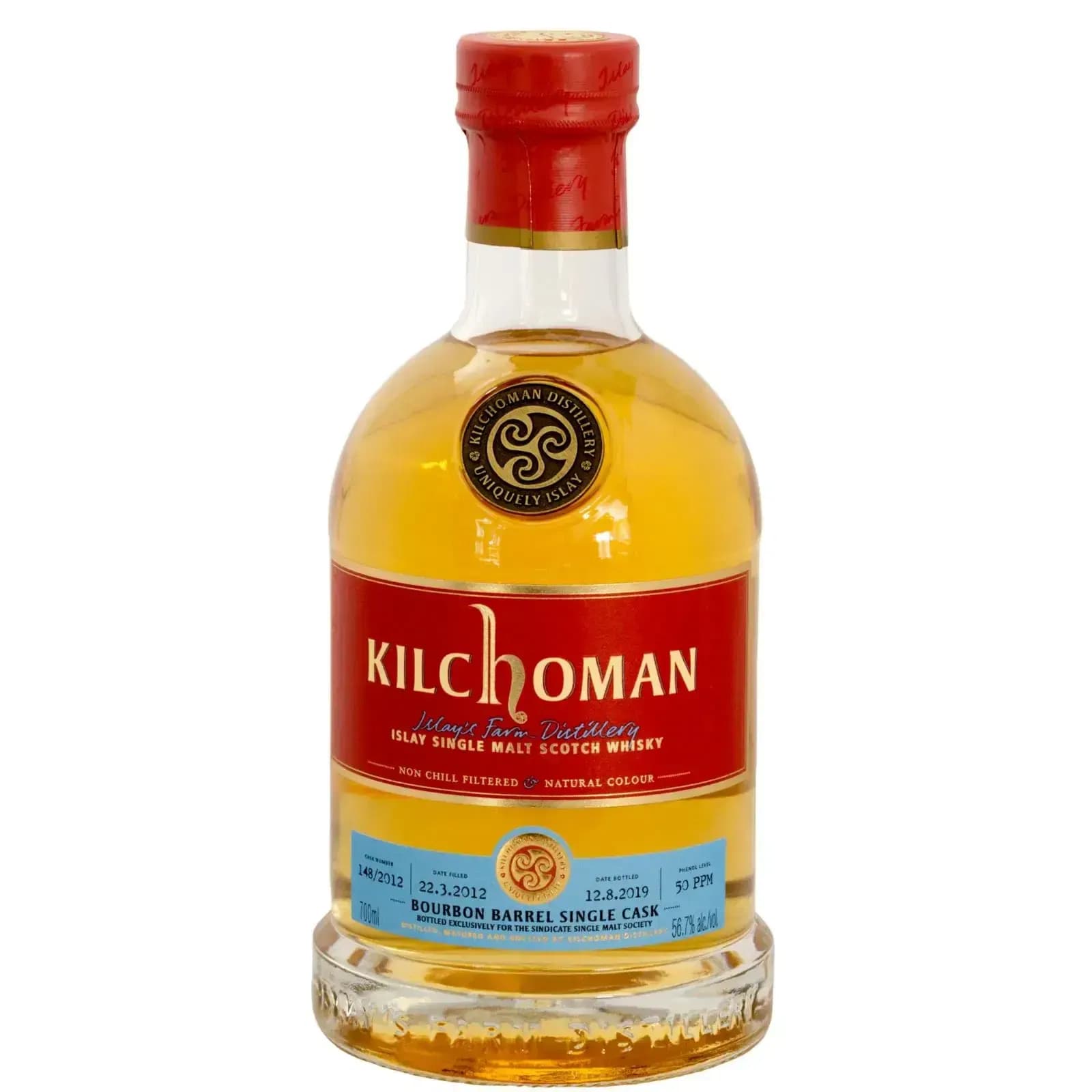 Kilchoman 2012 Bourbon Barrel Single Cask Nr.148/2012