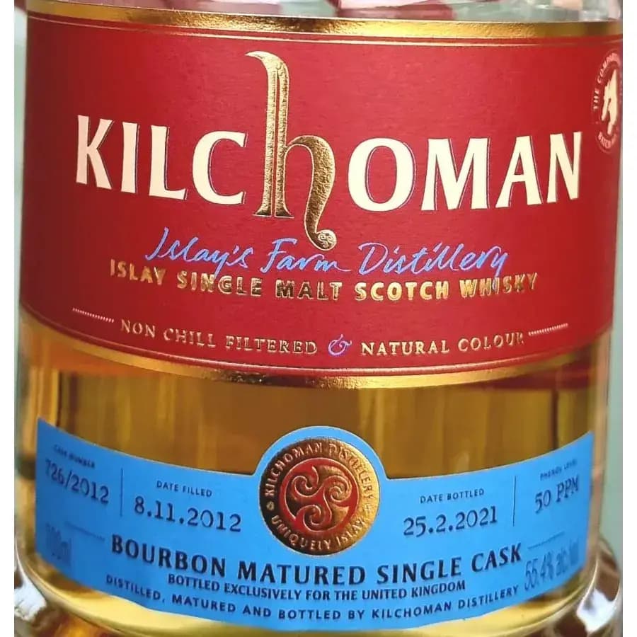Kilchoman 2012 Bourbon Matured Single Cask Nr.726/2012
