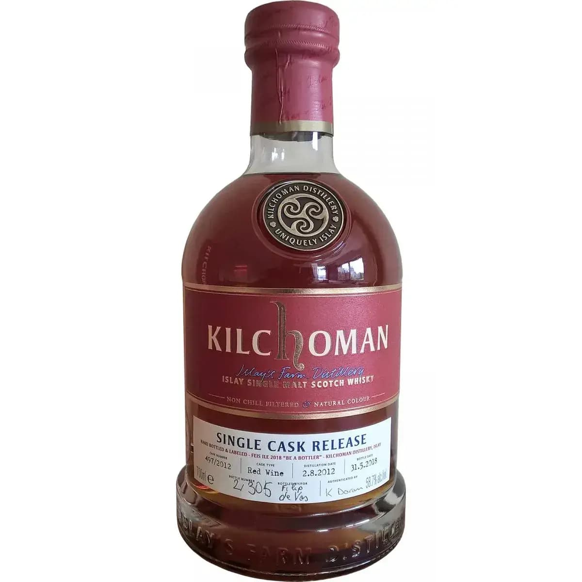 Kilchoman 2012 Single Cask Release Nr.497/2012
