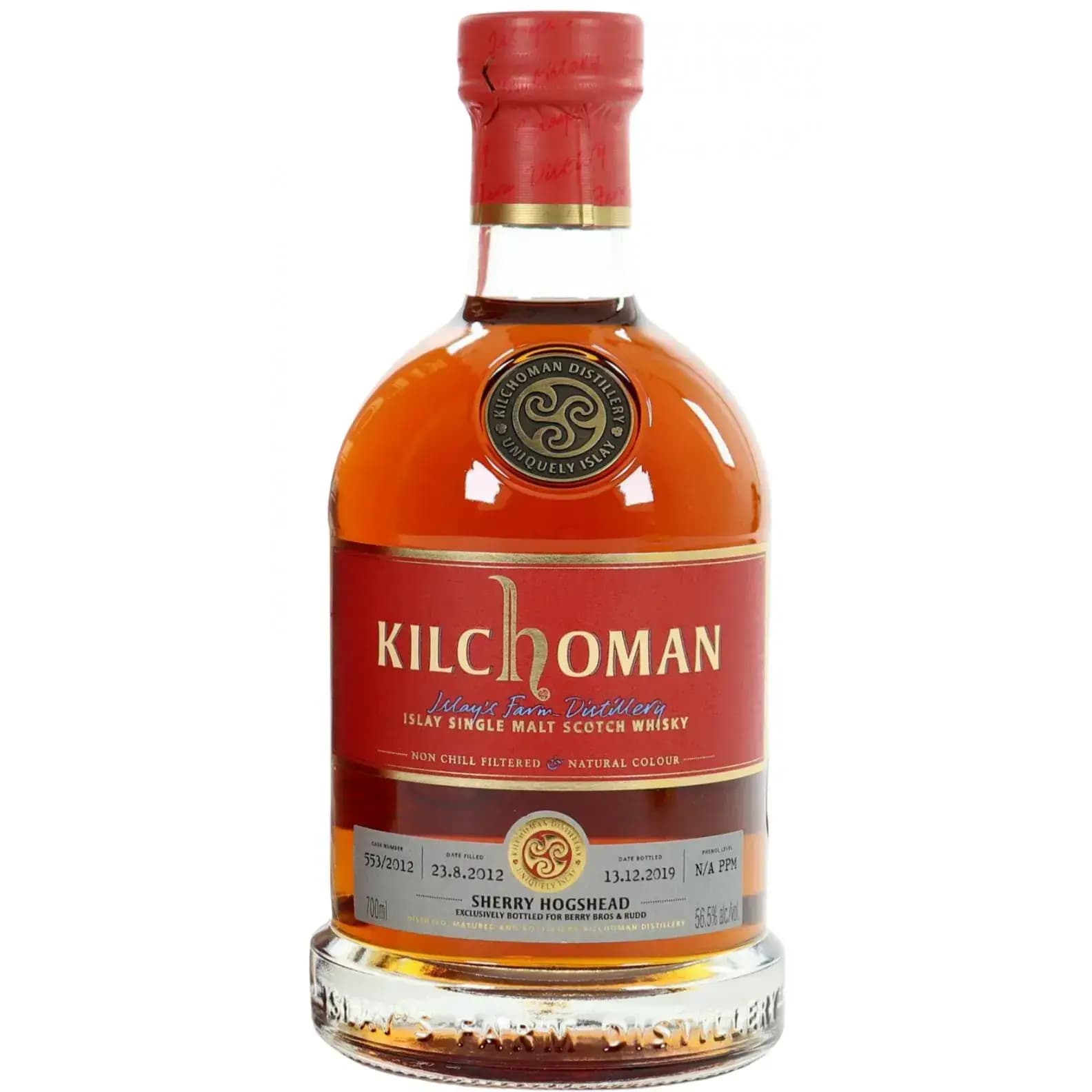 Kilchoman 2012 Unpeated Sherry Hogshead Cask Nr.553/2012