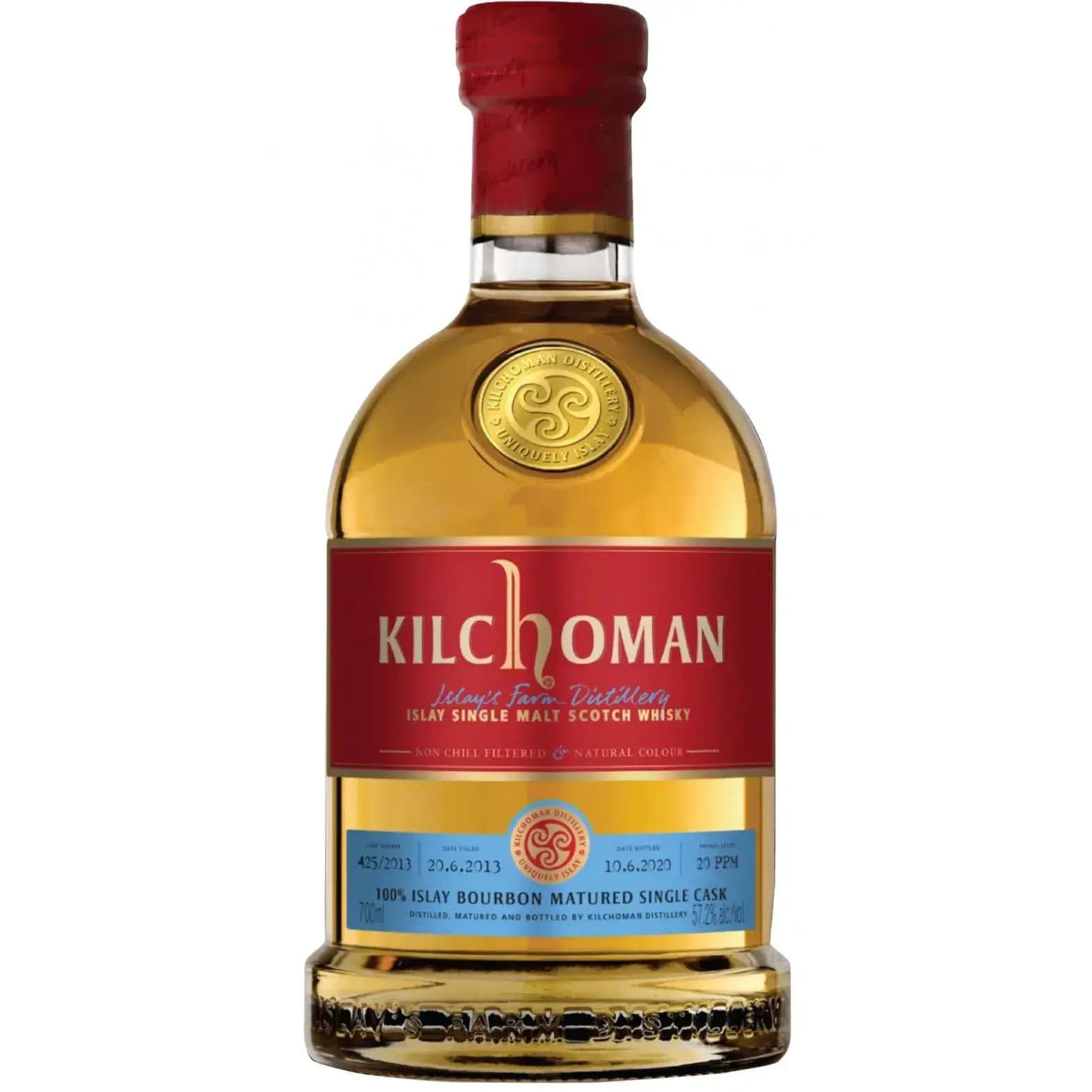 Kilchoman 2013 100% Islay Bourbon Matured Single Cask Nr.425/2013