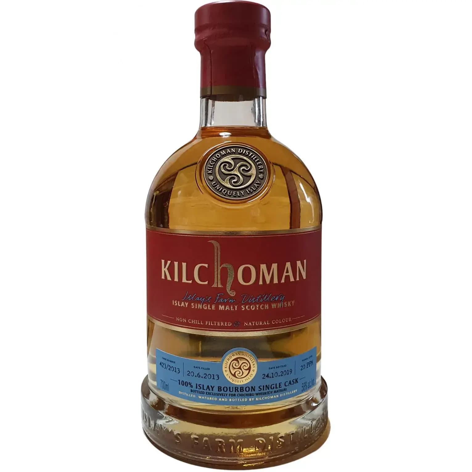 Kilchoman 2013 100% Islay Bourbon Single Cask Nr.423/2013
