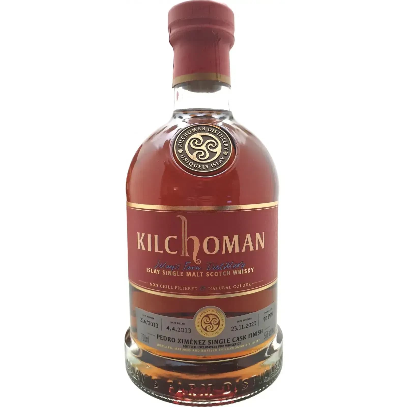Kilchoman 2013 Pedro Ximenez Single Cask Finish Cask Nr.216/2013
