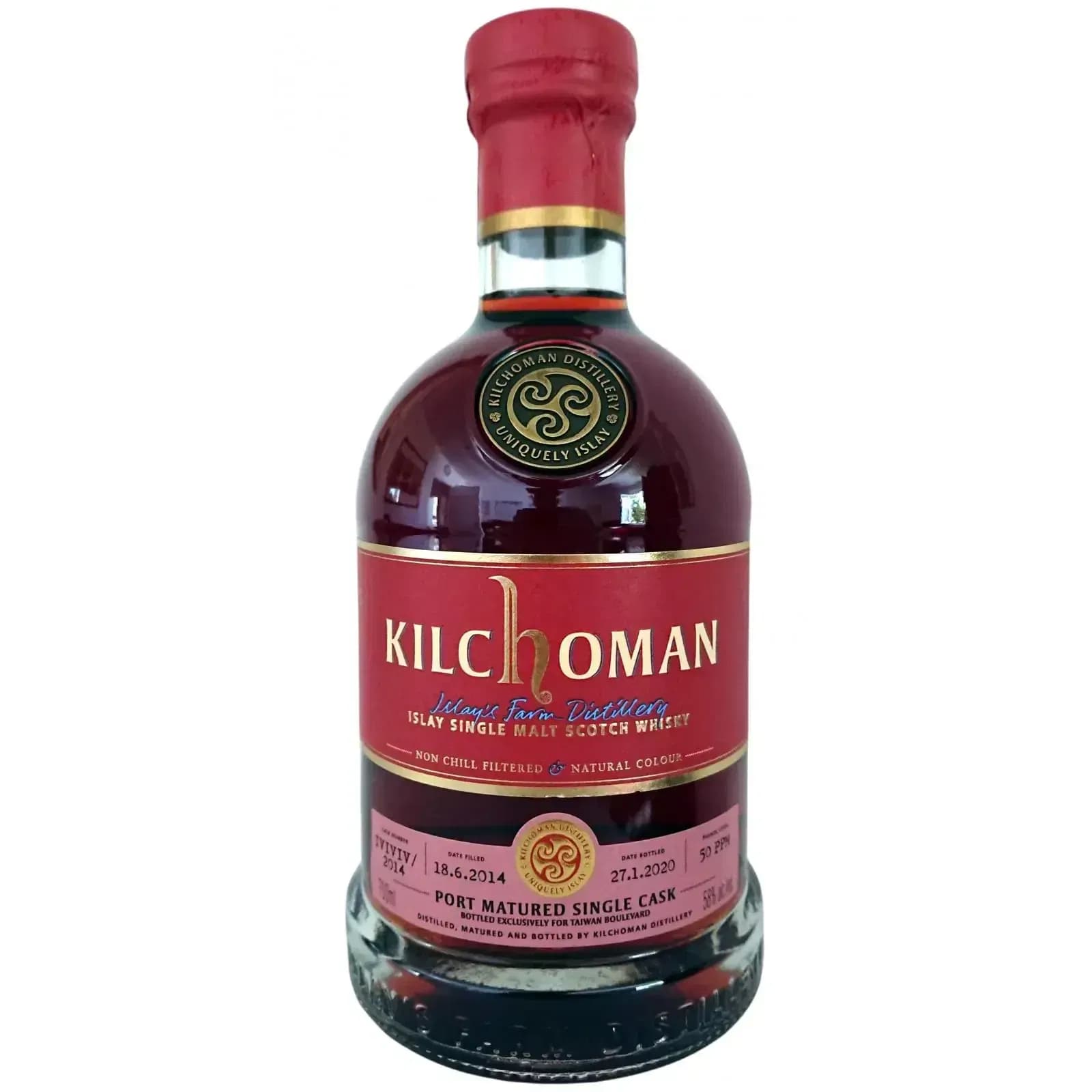Kilchoman 2014 Port Matured Single Cask Nr.IVIVIV/2014