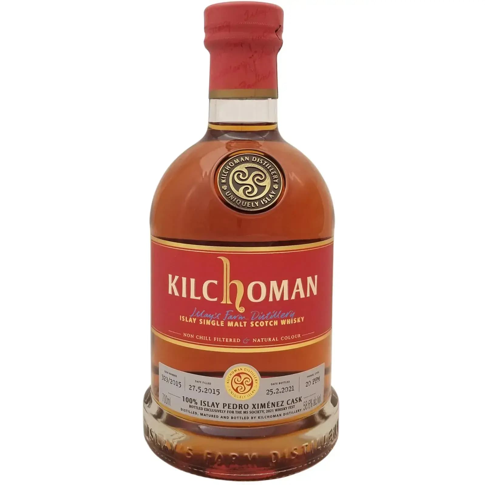 Kilchoman 2015 100% Islay Px Cask Nr.323/2015