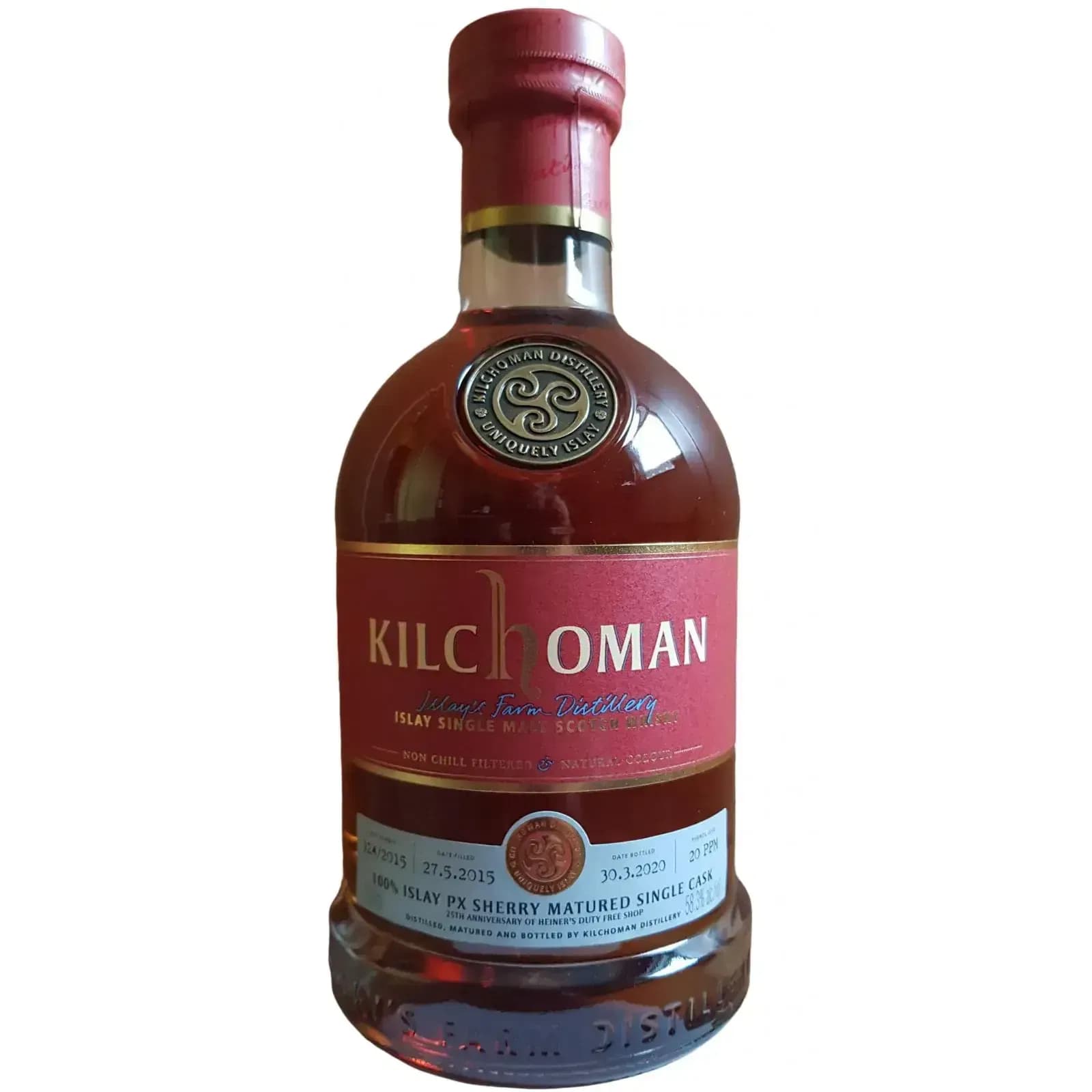 Kilchoman 2015 100% Islay Px Sherry Matured Single Cask Nr.324/2015
