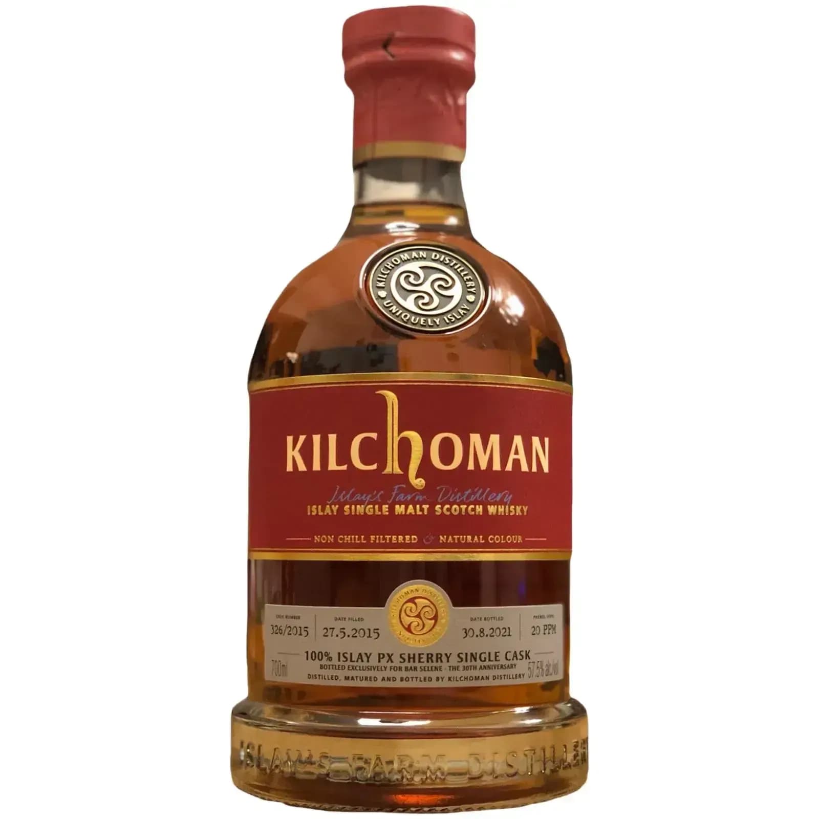 Kilchoman 2015 100% Islay Px Sherry Single Cask Nr.326/2015