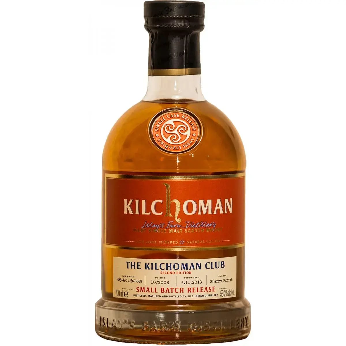 Kilchoman 5 Years Old 2008 The Kilchoman Club - 2Nd Edition Nr.485 - 490 + 567 + 568