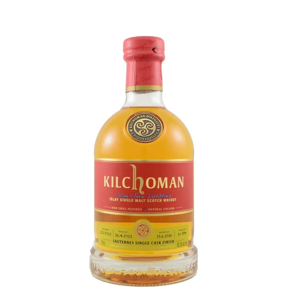 Kilchoman 6 Years Old 2012 Sauternes Single Cask Finish Cask Nr.212/2012