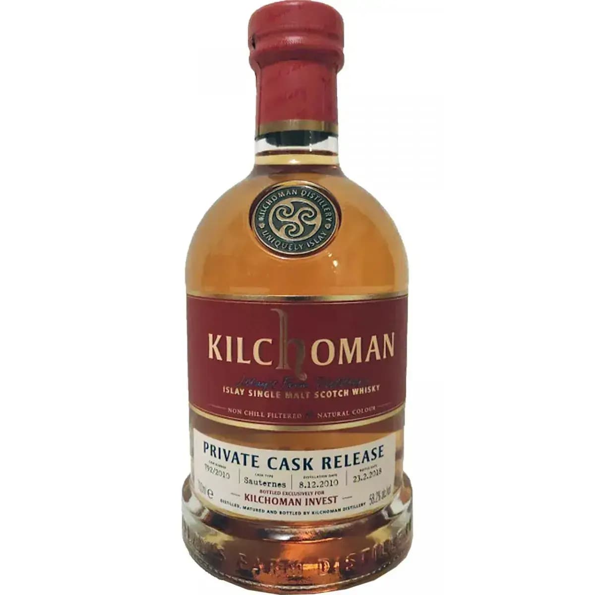 Kilchoman 7 Years Old 2010 Invest Private Cask Release Nr.792/2010