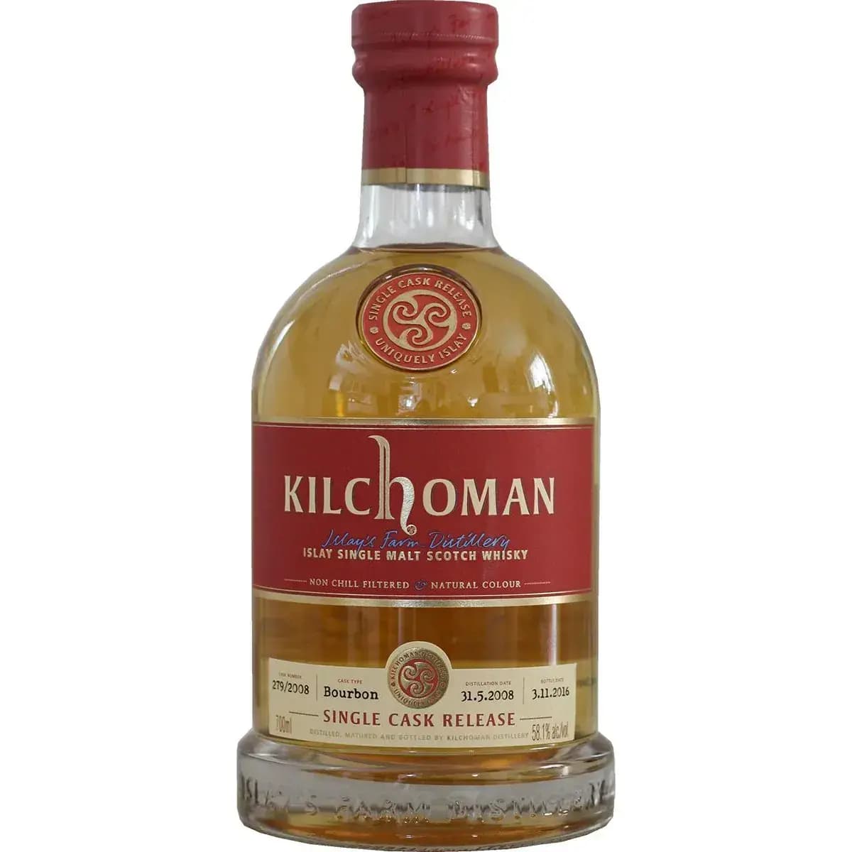 Kilchoman 8 Years Old 2008 Bourbon Single Cask Nr.279/2008