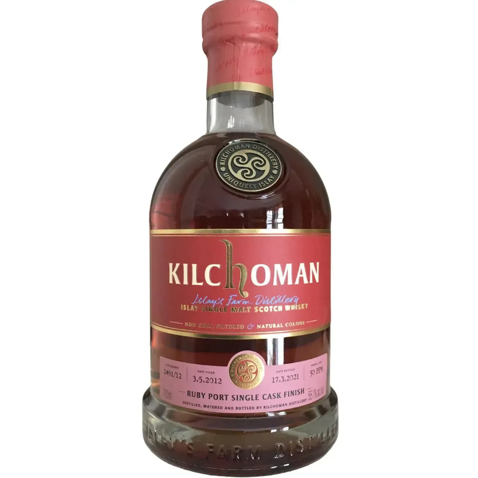 Kilchoman 8 Years Old 2012 Ruby Port Single Cask Nr.2491/12