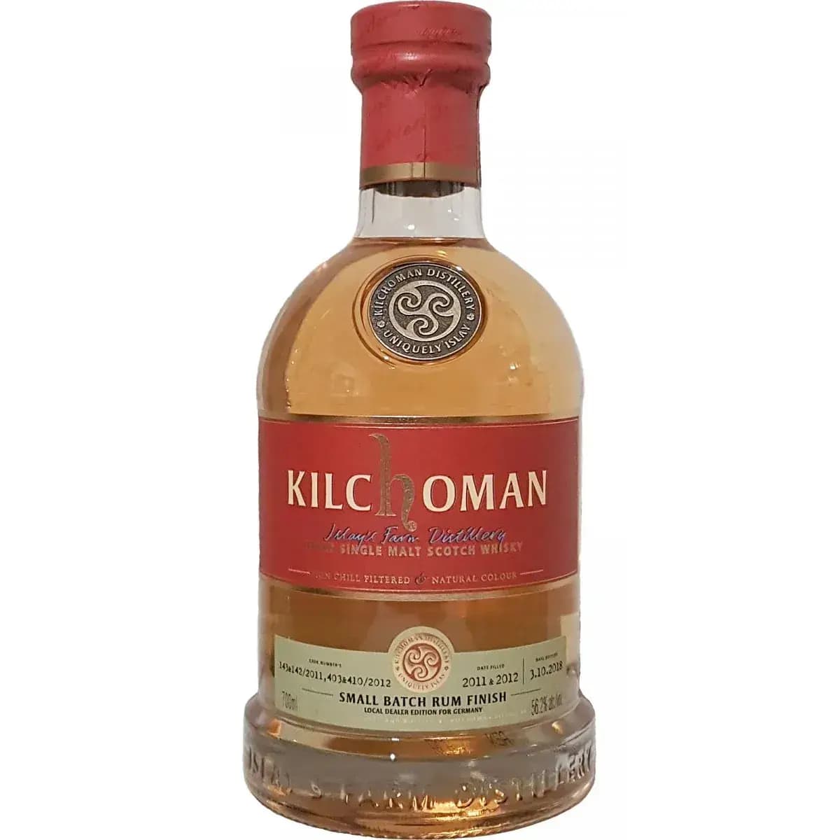 Kilchoman Germany Small Batch Rum Finish Cask Nr.143 + 142, 403 + 410