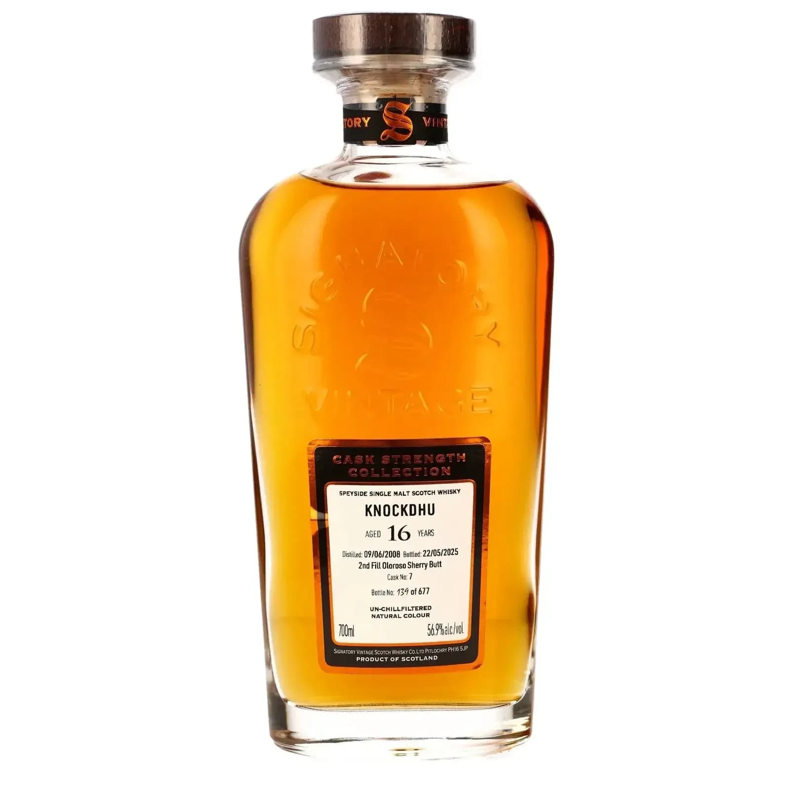Knockando 16 Years Old 2008 Cask Strength Collection Signatory Vintage 7