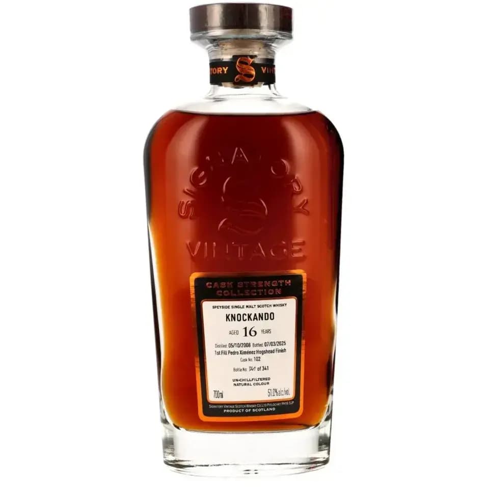 Knockando16 Years Cask Strength Collection- Old Signatory Vintage Speyside