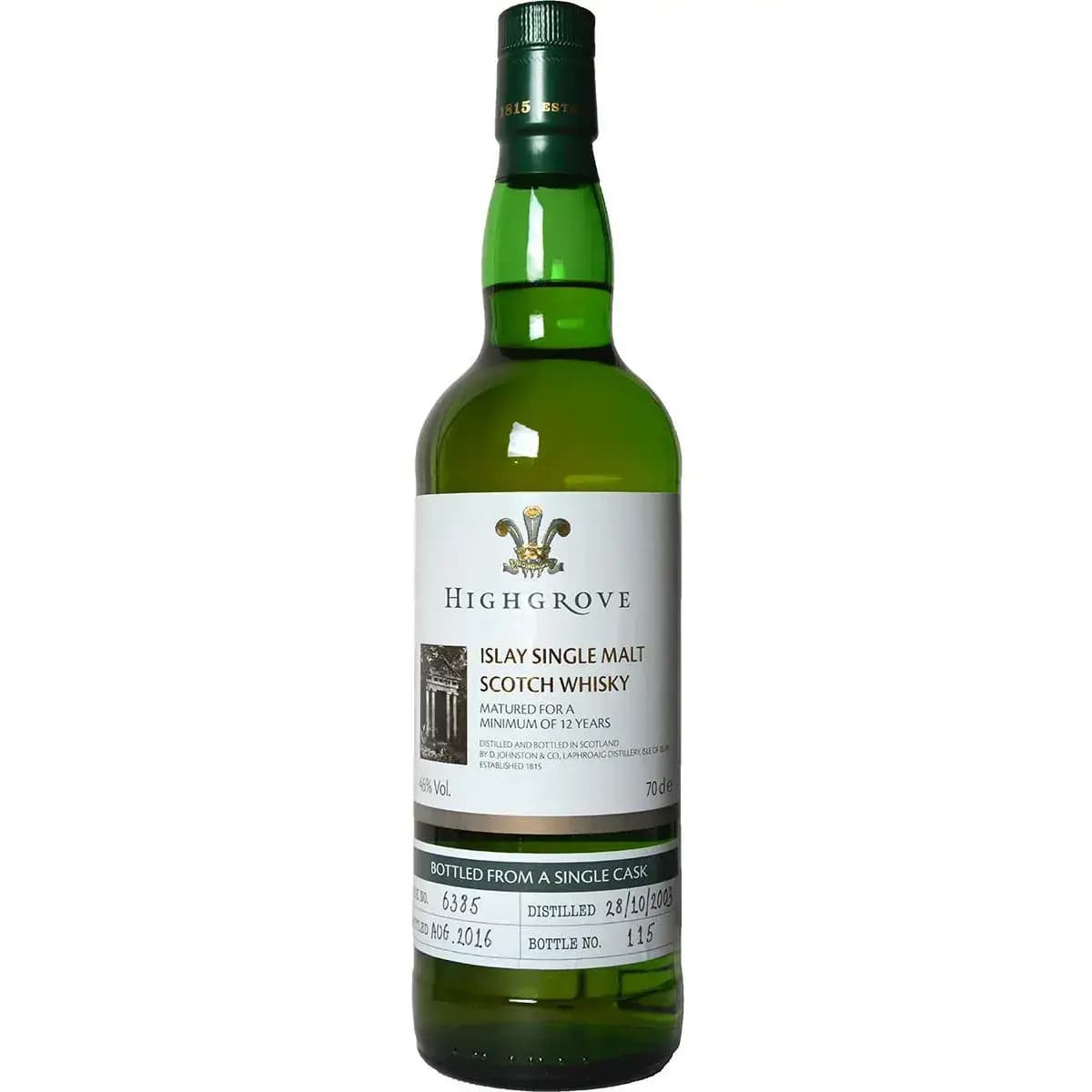 Laphroaig 12 Years Old 2003 Highgrove Cask Nr.6385