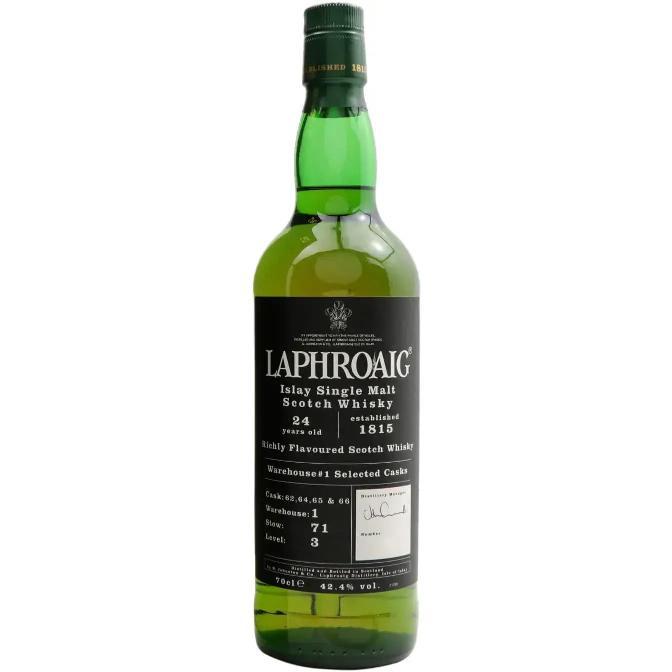 Laphroaig 24 Years Old Warehouse #1 Cask Nr.63