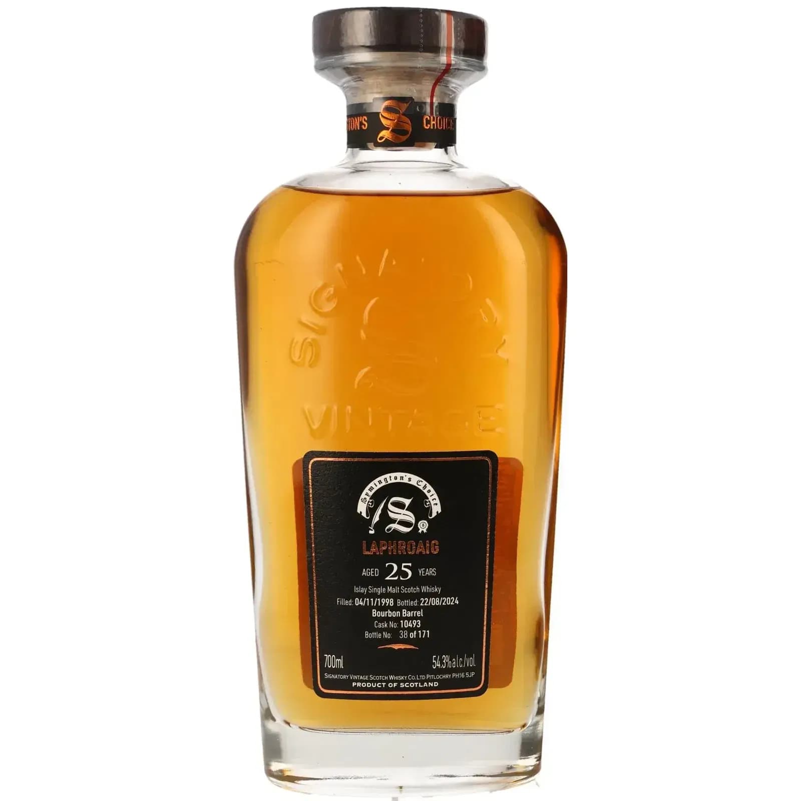 Laphroaig 25 Years Old 1998 Signatory Vintage 10493