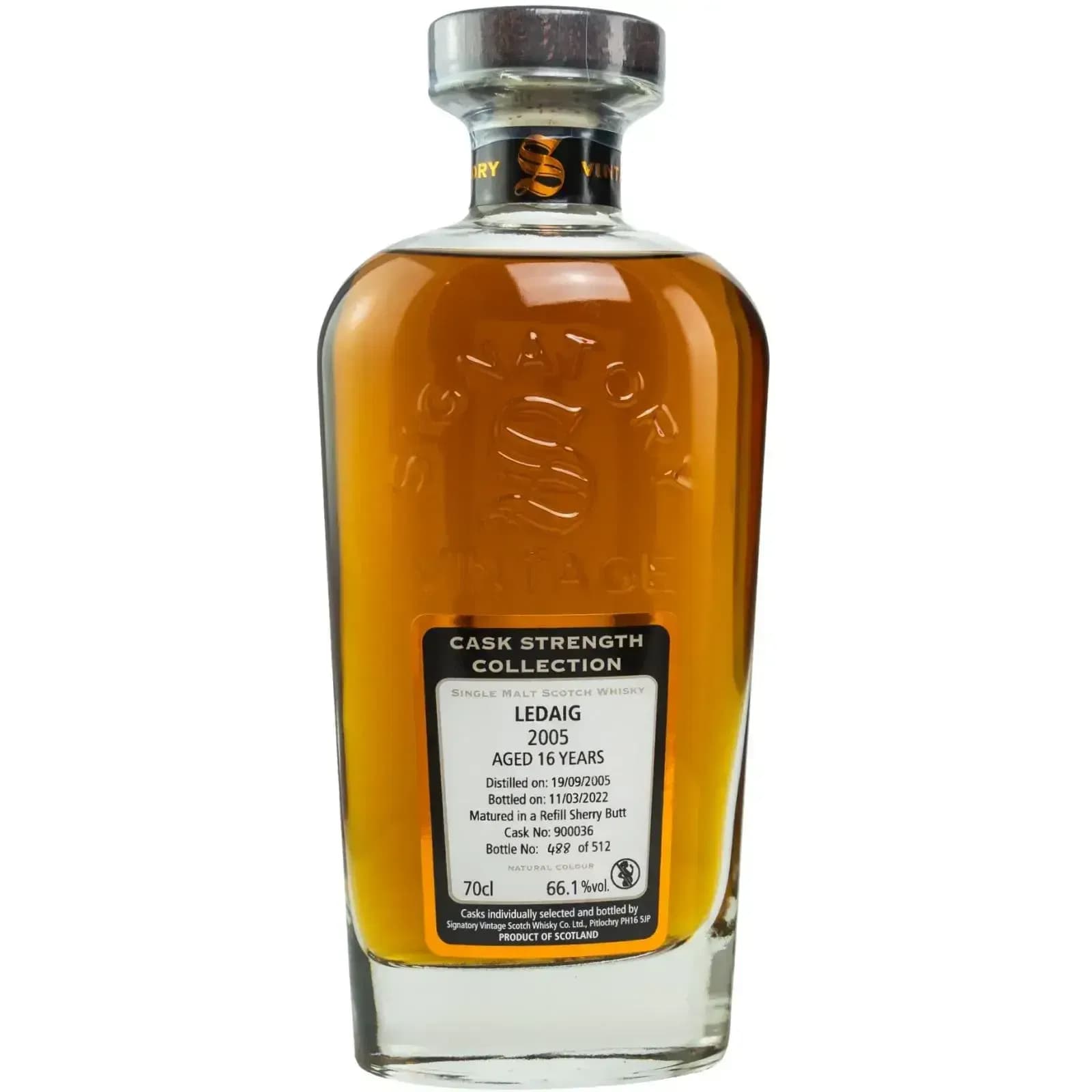 Ledaig 16 Years Old 2005 Cask Strength Collection Signatory Vintage 900036