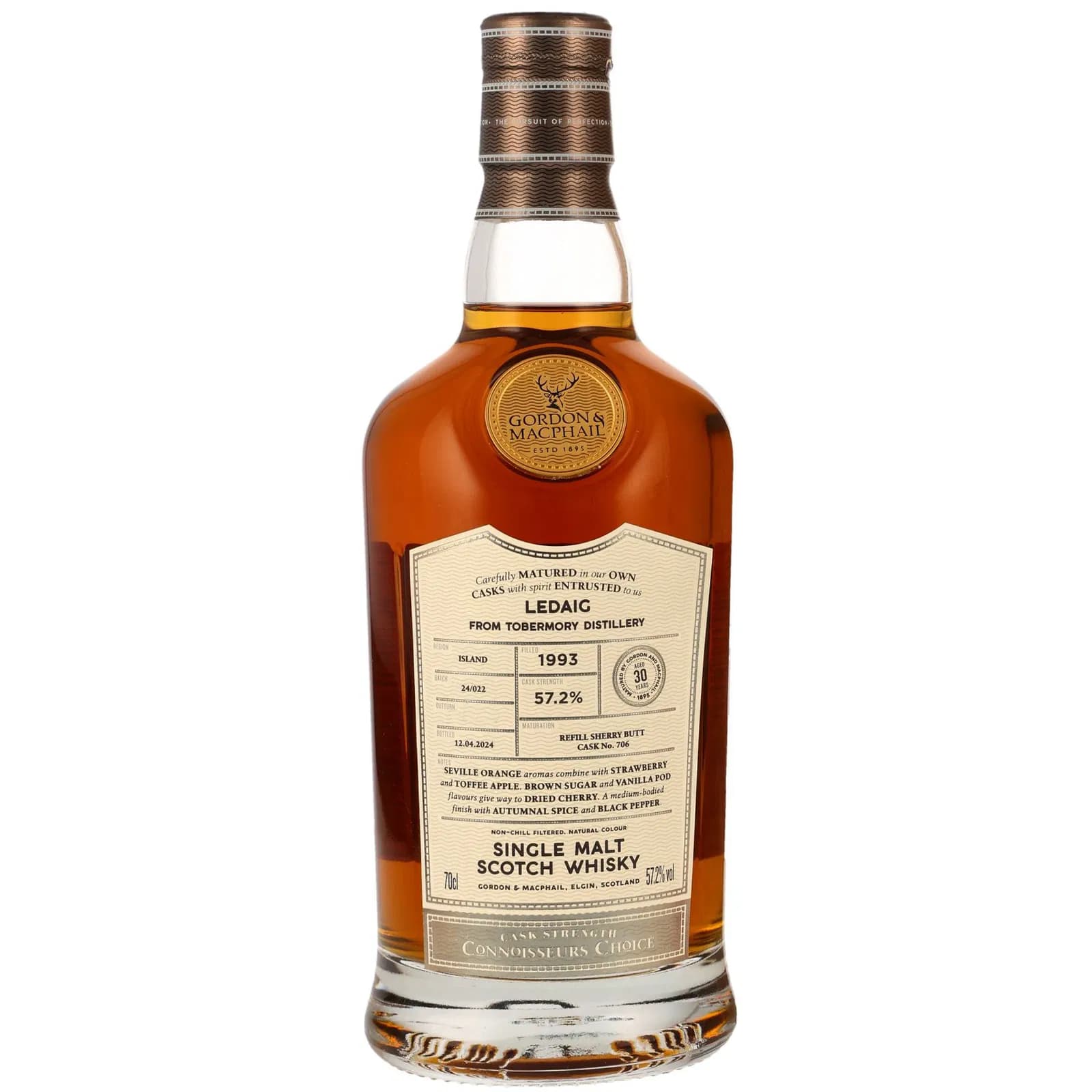 Ledaig 30 Years Old 1993 Connoisseurs Choice Upper Gordon & MacPhail 706