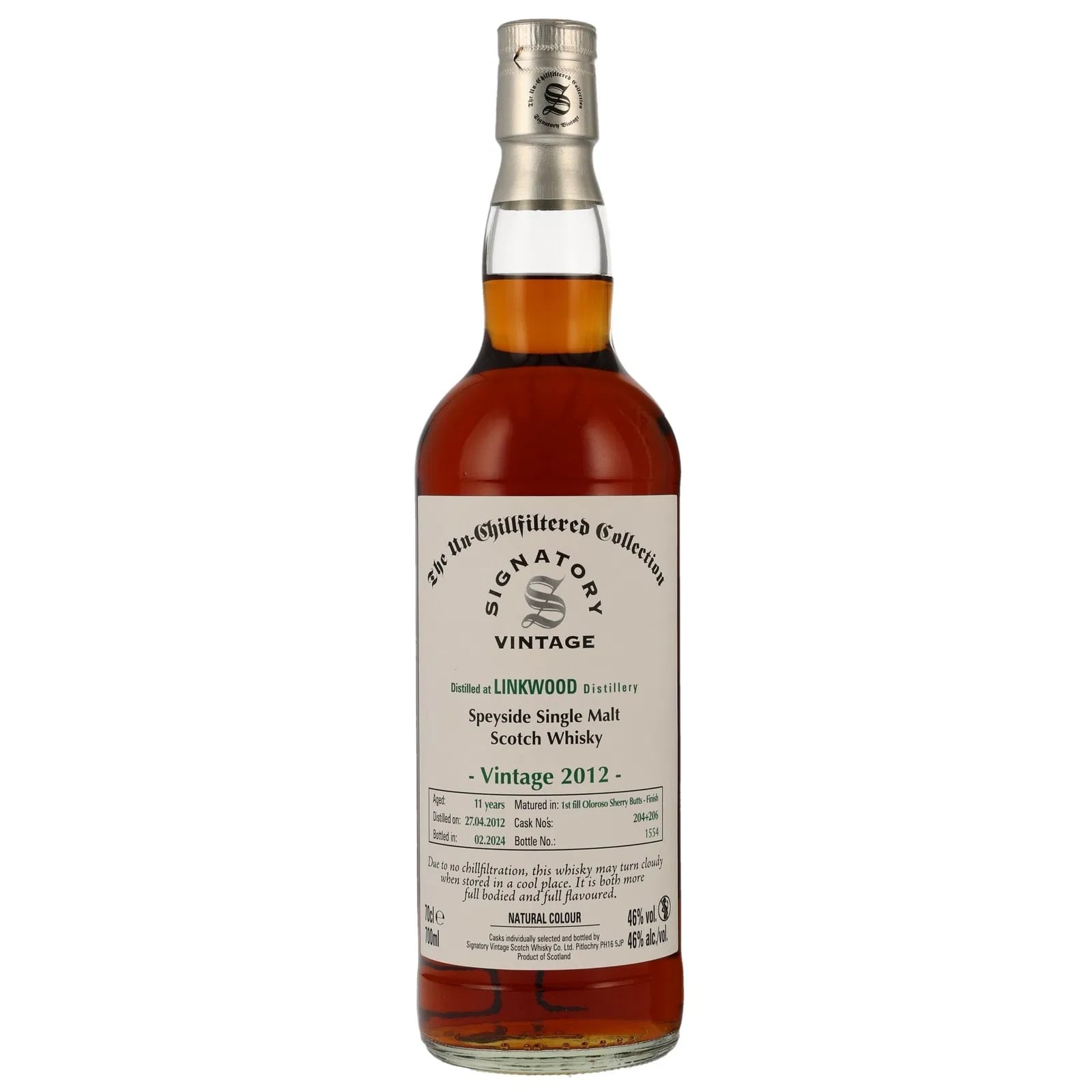 Linkwood 11 Years Old 2012 The Un-Chillfiltered Collection Signatory Vintage 204 + 206