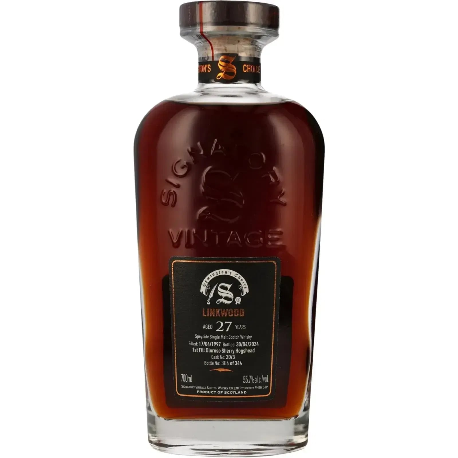 Linkwood 27 Years Old 1997 Cask Strength Collection Symington’s Choice Signatory Vintage 20 3