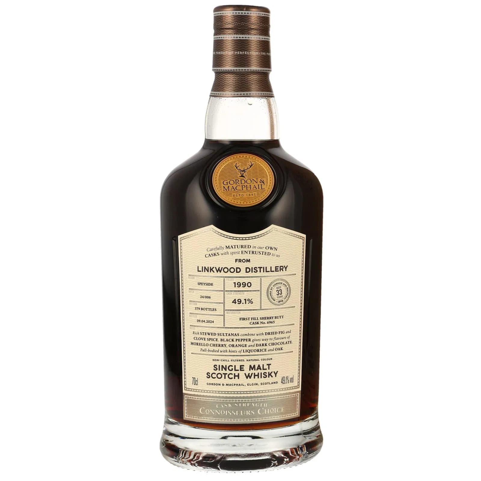 Linkwood 33 Years Old 1990 Connoisseurs Choice Upper Gordon & MacPhail 6965