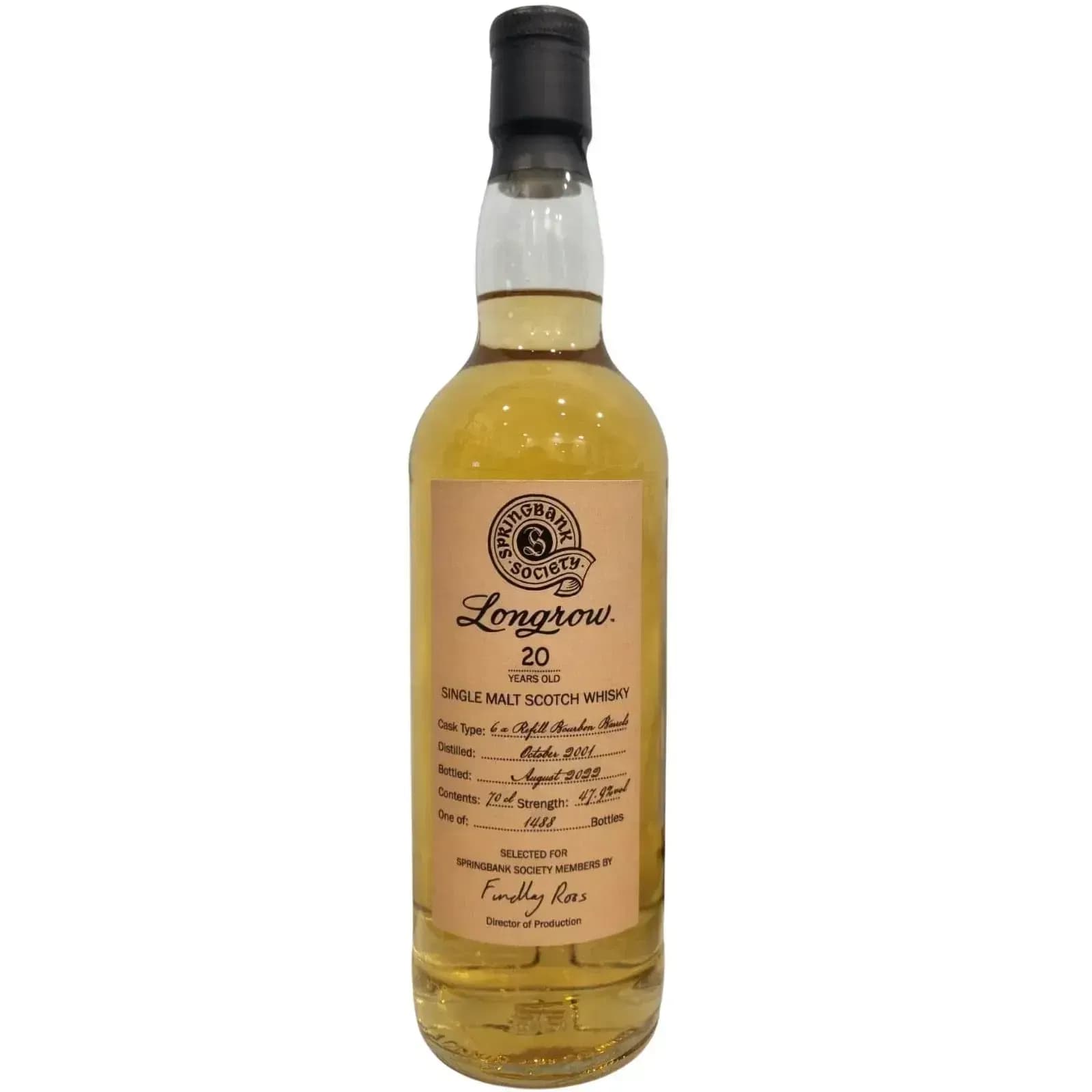 Longrow 20 Years Old 2001 Society Bottling