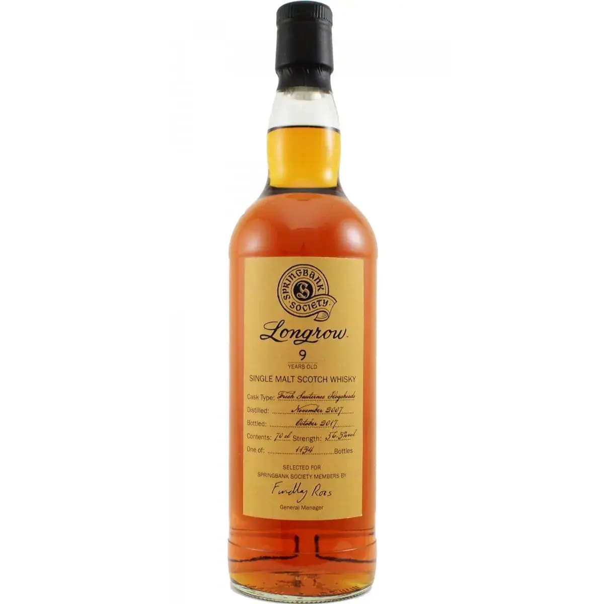 Longrow 9 Years Old 2007 Society Bottling