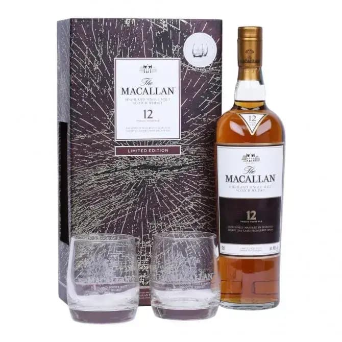 Macallan 12 Years Old Gift Set Sherry Oak