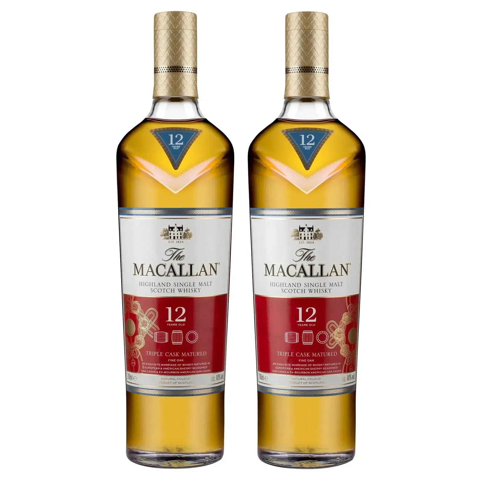 Macallan 12 Years Old Triple Cask Matured - Fine Oak - Chinese New Year 2020 Twin Pack