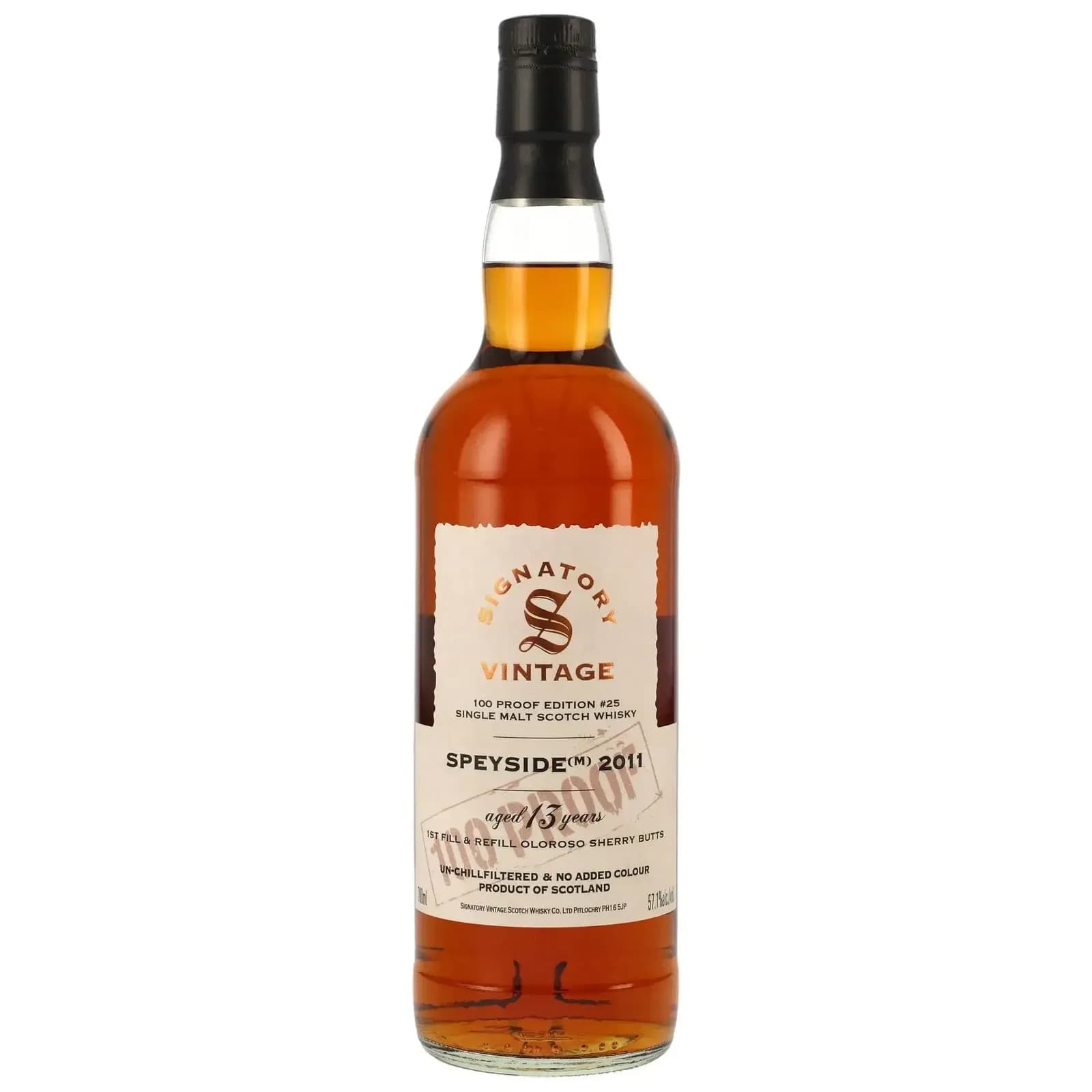 Macallan 13 Years Old 2011 100 Proof Edition #25 Signatory Vintage