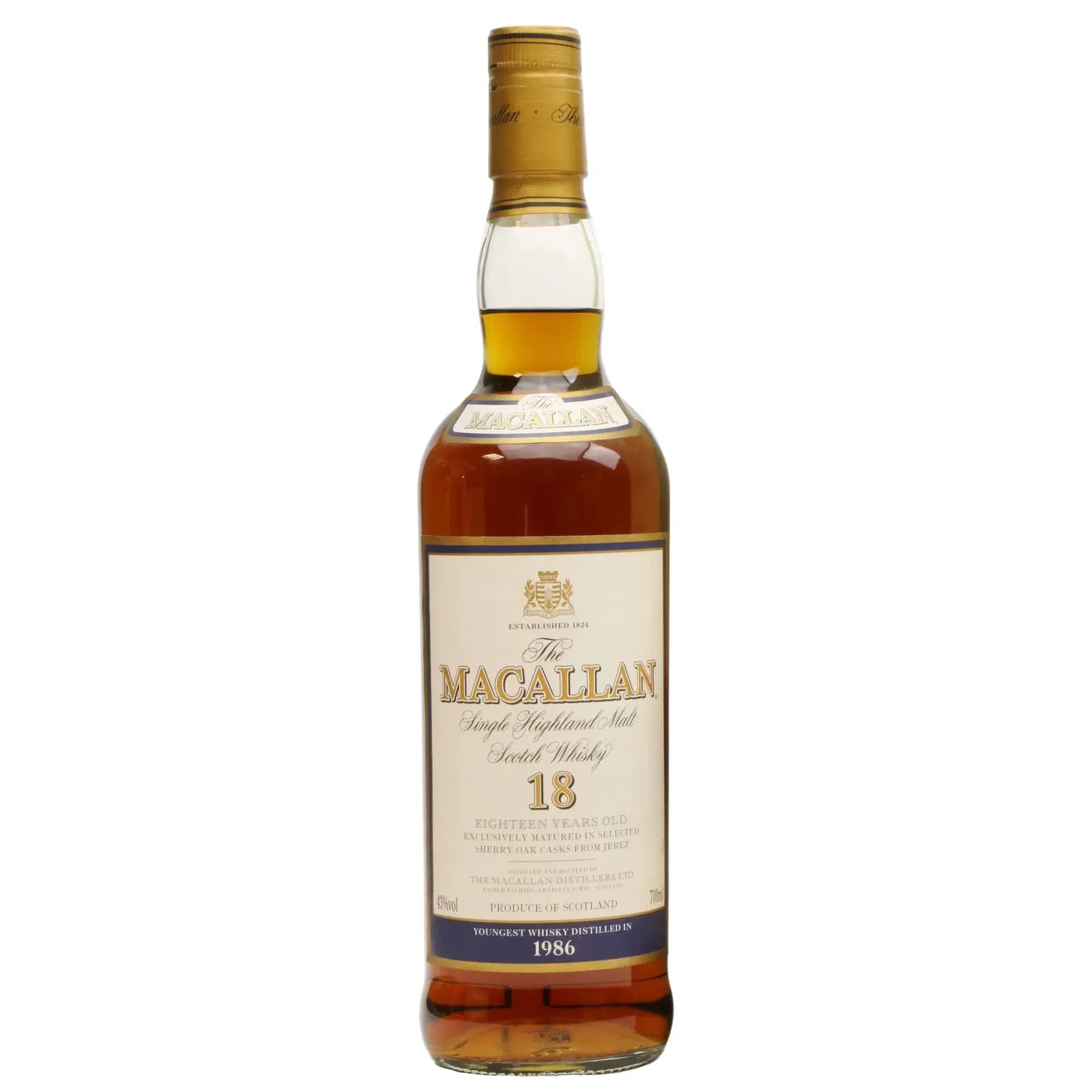 Macallan 18 Years Old 1986 Vintage