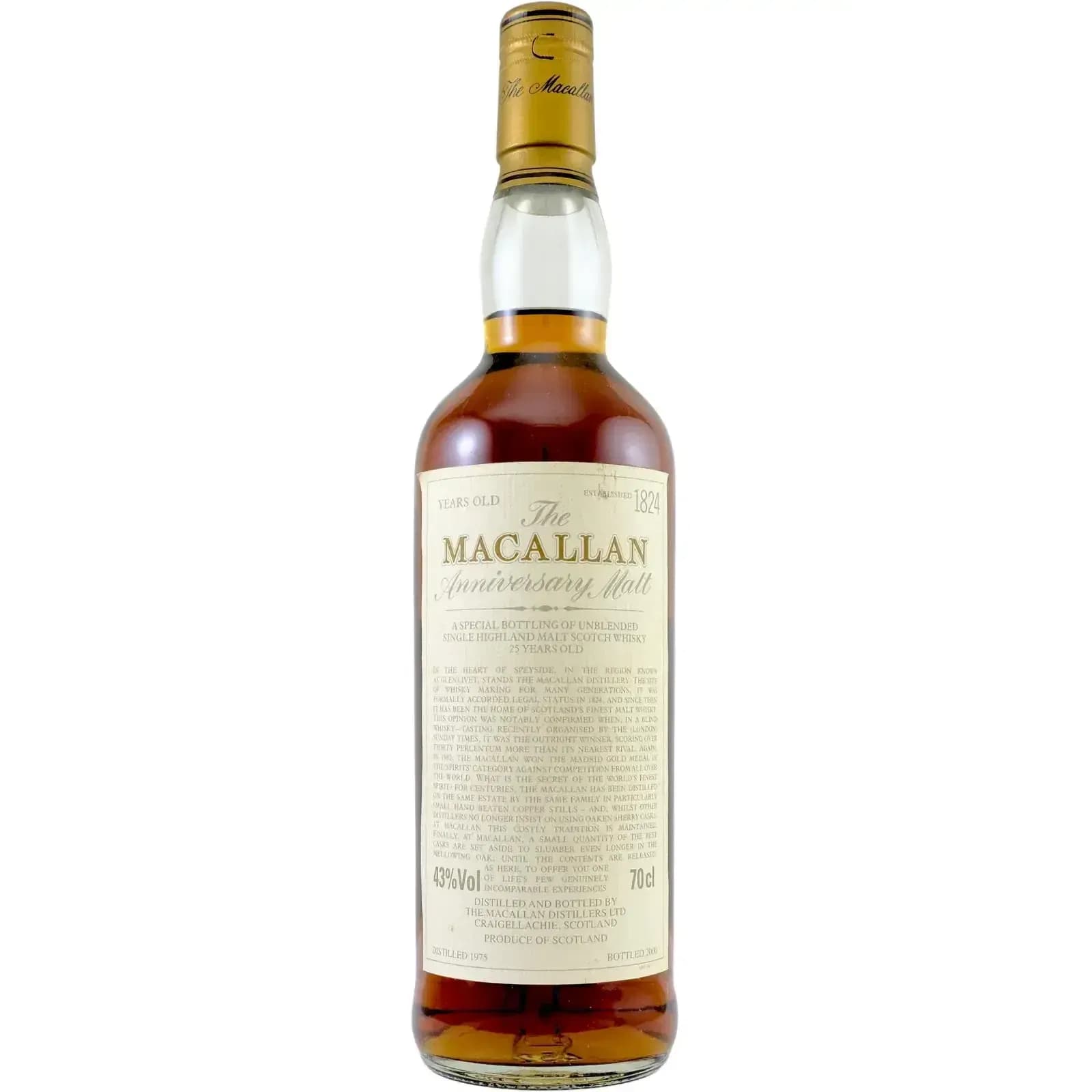 Macallan 25 Years Old 1974 Anniversary Malt