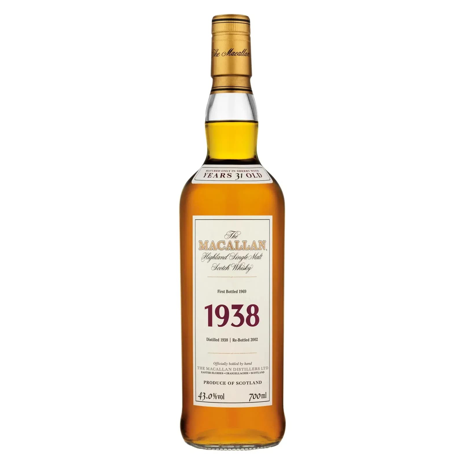 Macallan 31 Years Old 1938 Fine & Rare