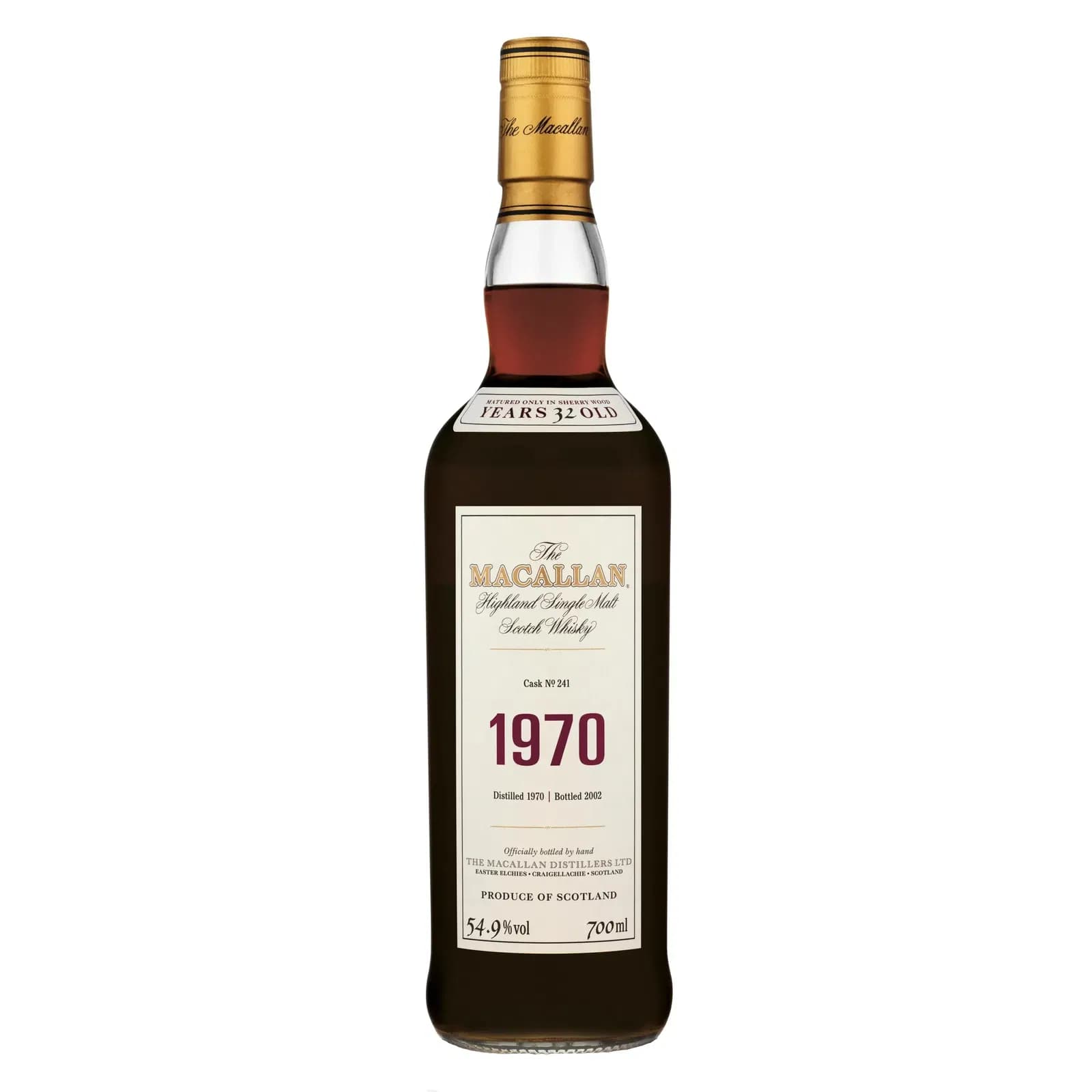 Macallan 32 Years Old 1970 Fine & Rare Cask Nr.241