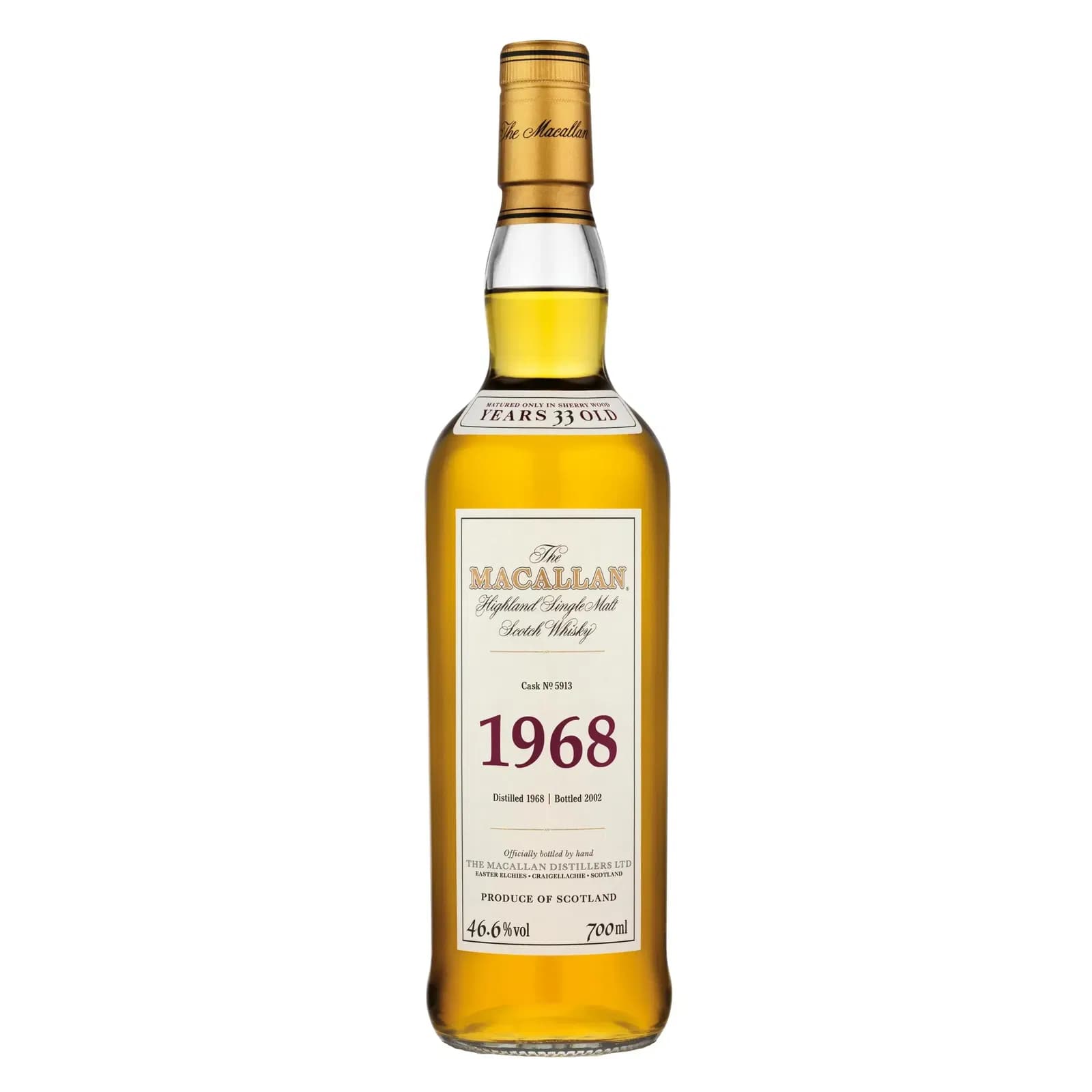 Macallan 33 Years Old 1968 Fine & Rare Cask Nr.5913