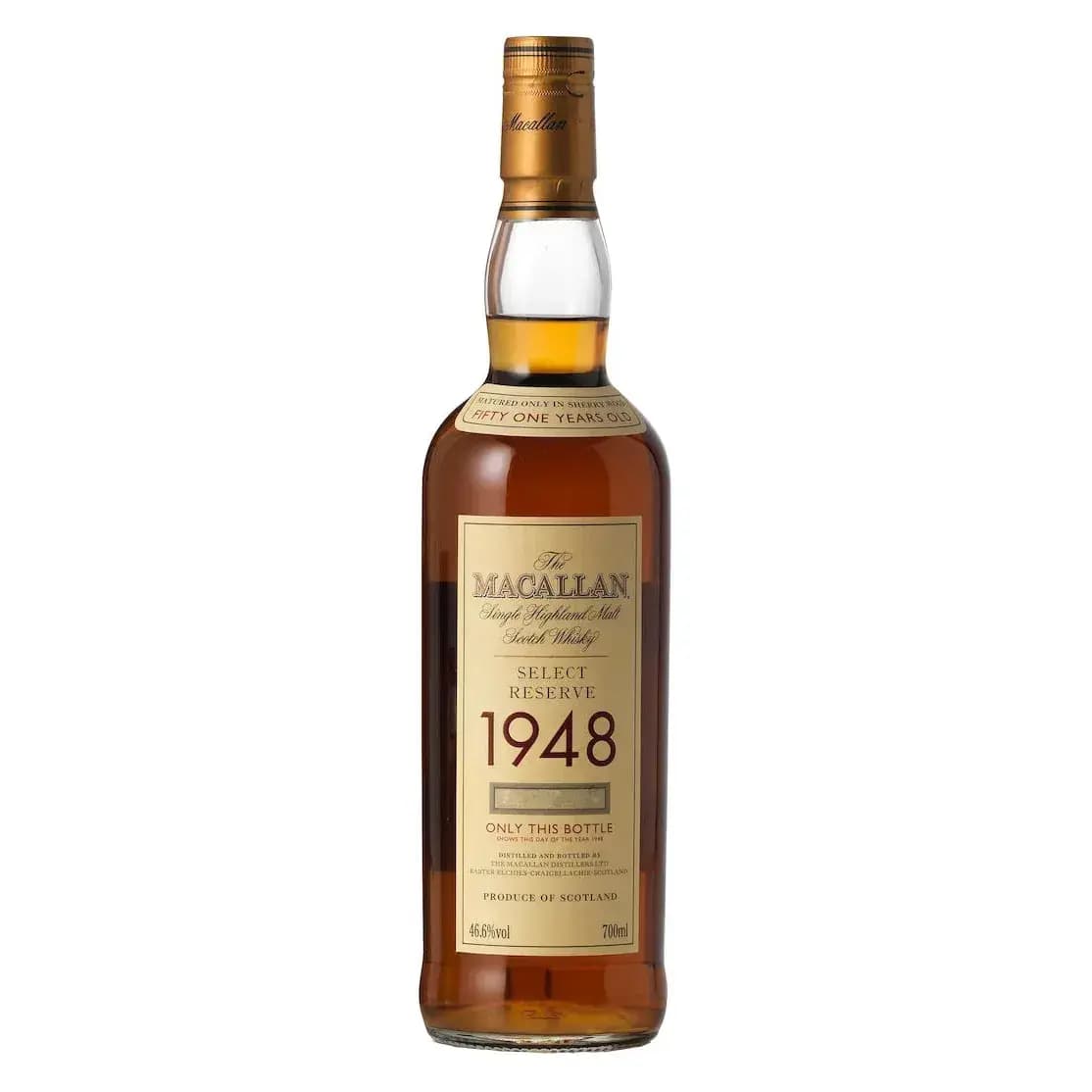 Macallan 51 Years Old 1948 Select Reserve - 21St April