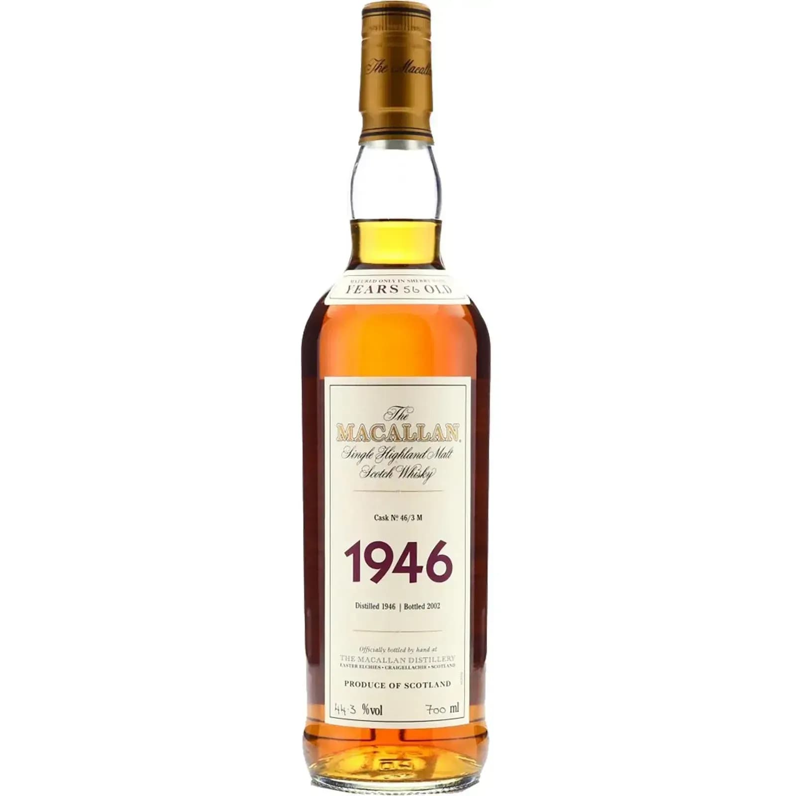 Macallan 56 Years Old 1946 Fine & Rare Cask Nr.46/3M