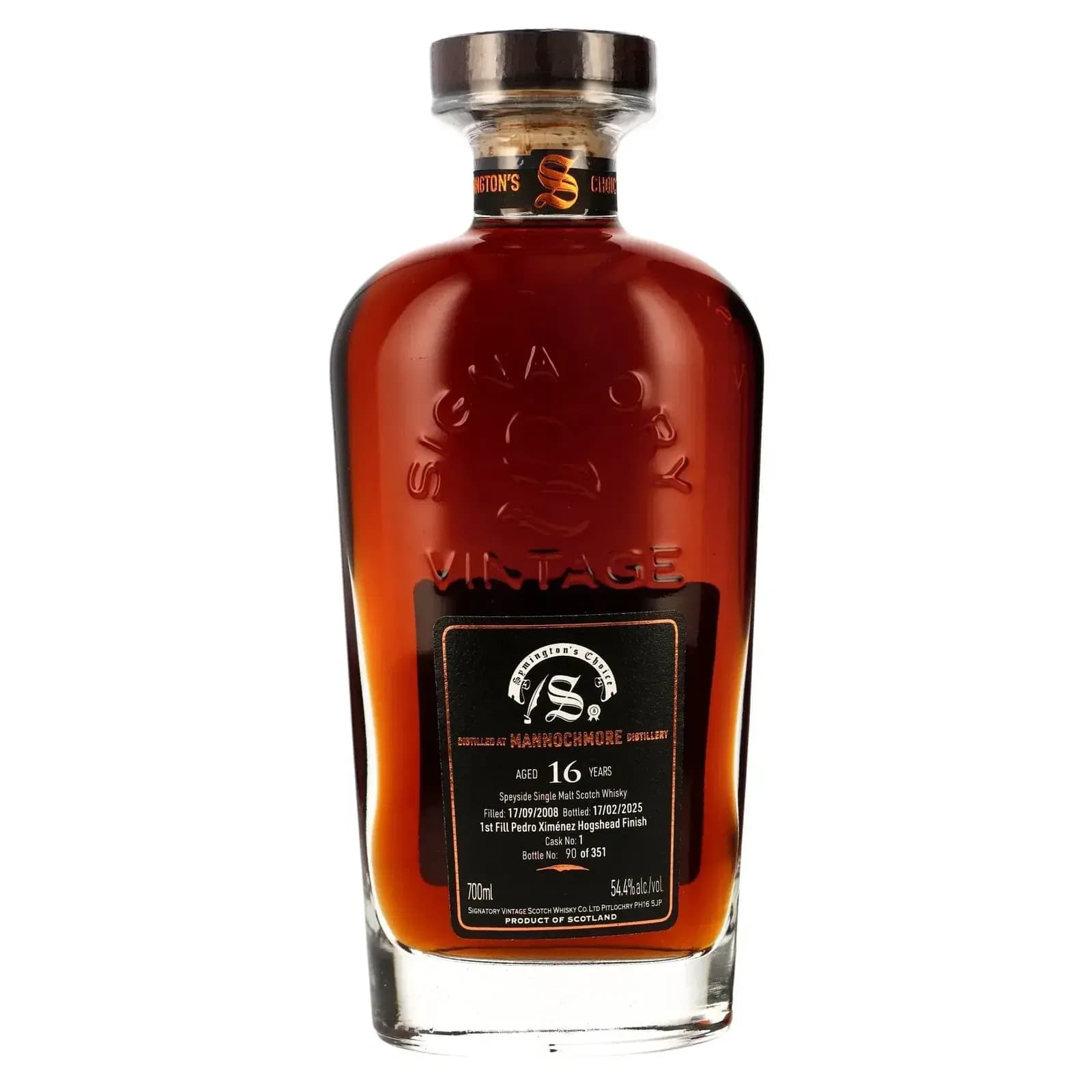 Mannochmore 16 Years Old 2008 Cask Strength Collection Symington’s Choice Signatory Vintage